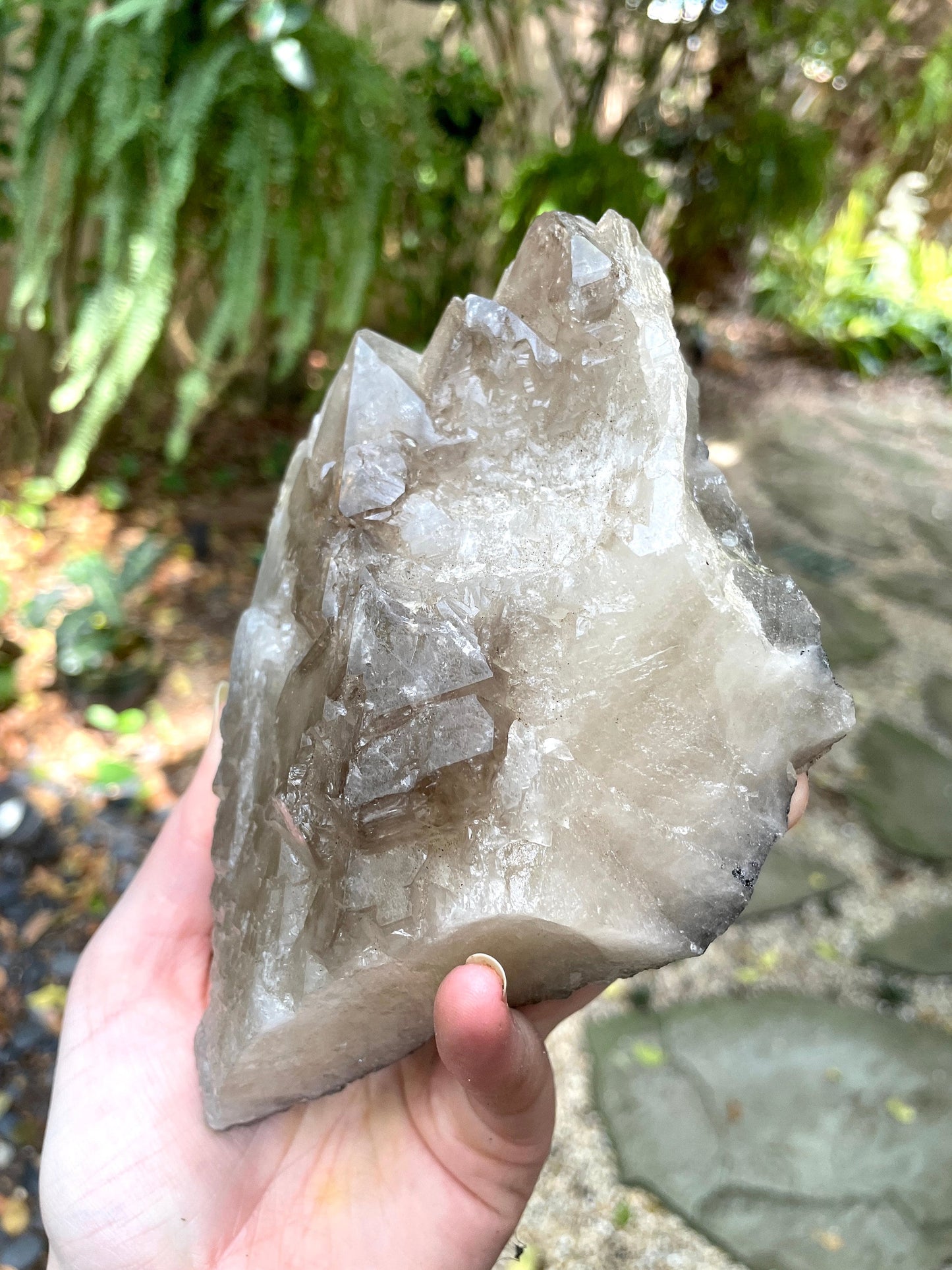 Smokey Elesital Quartz Specimen from Minas Gerais Brazil, 904g 1lb 11am and 5.9oz Mineral Crystal
