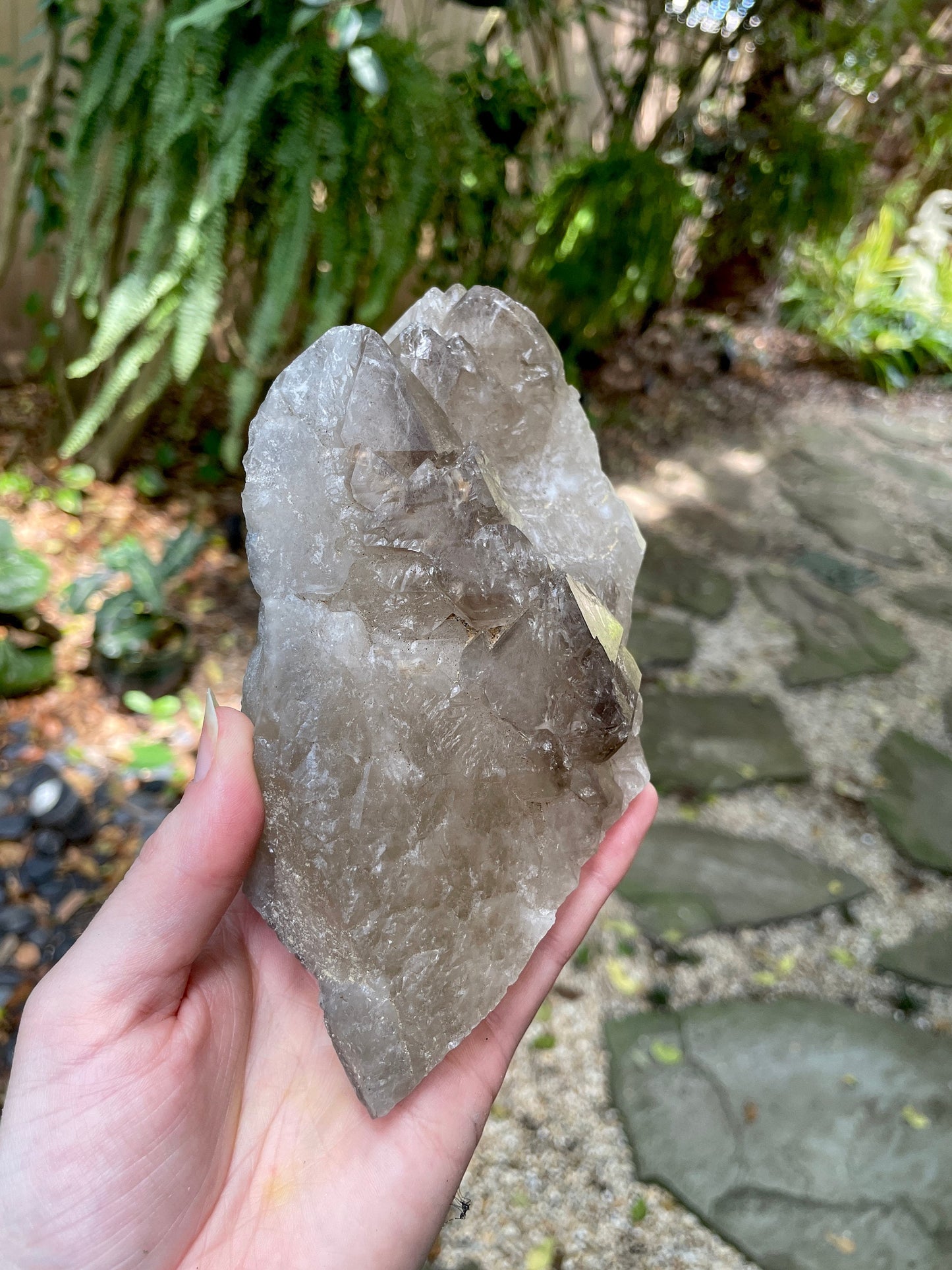 Smokey Elesital Quartz Specimen from Minas Gerais Brazil, 904g 1lb 11am and 5.9oz Mineral Crystal