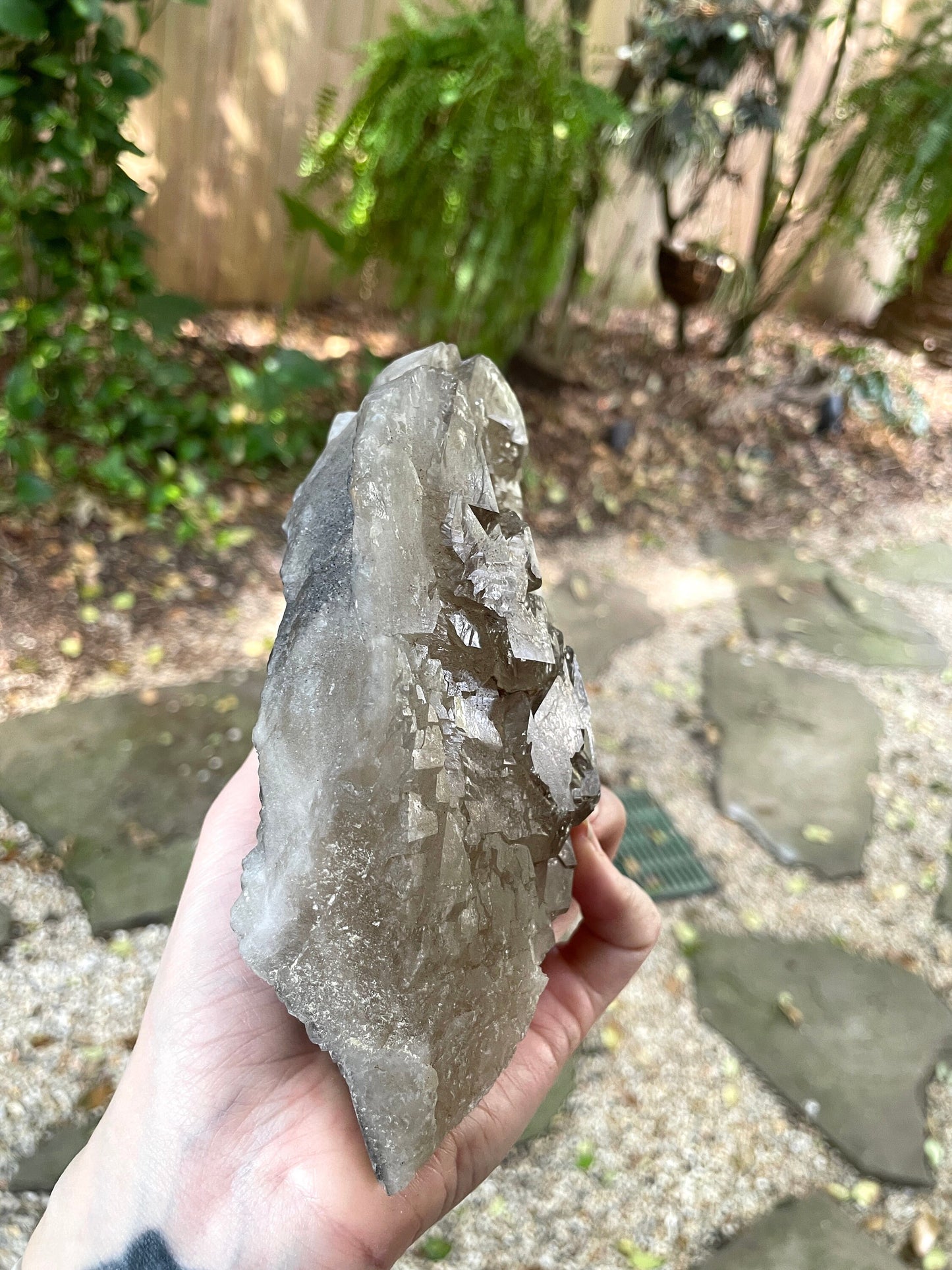 Smokey Elesital Quartz Specimen from Minas Gerais Brazil, 904g 1lb 11am and 5.9oz Mineral Crystal