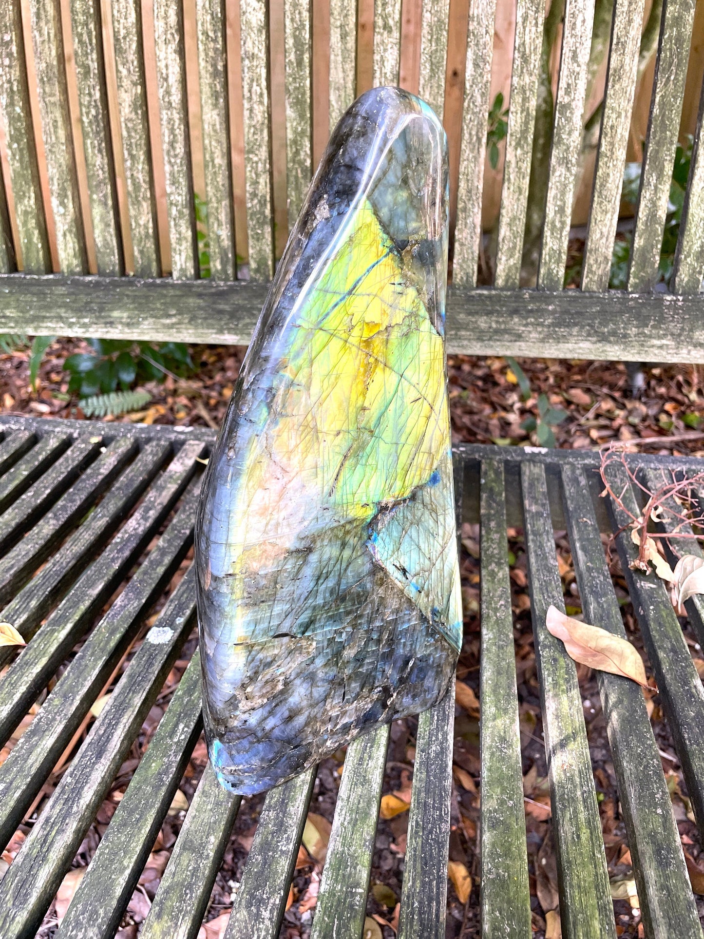XL Polished Labradorite Freestanding Display Stone Great Flash Specimen 4.59Kg 10lbs 2oz Mineral Crystal