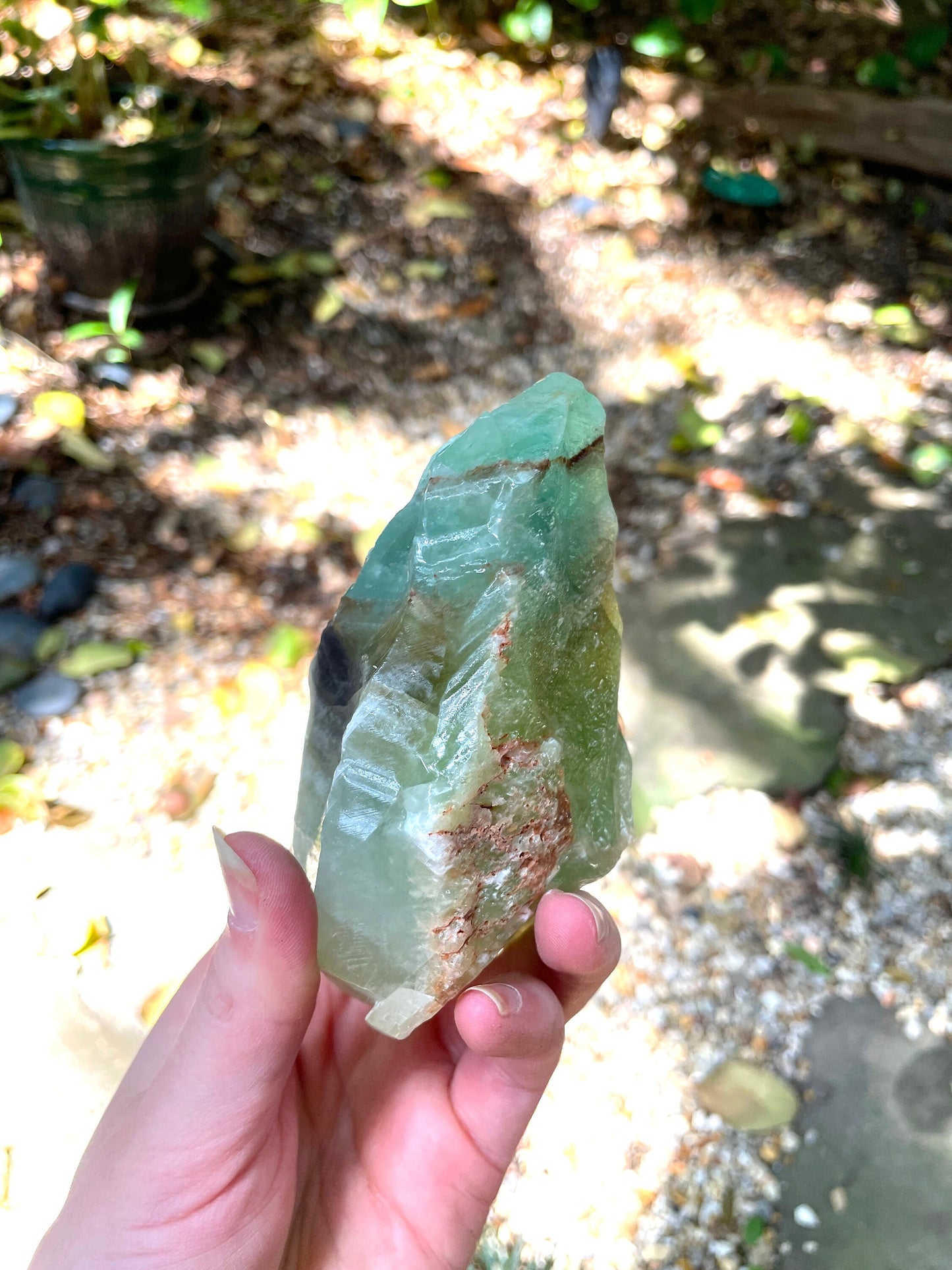 Beautiful Blue/Green Calcite Specimen from Mexico, 468g Mineral Crystal