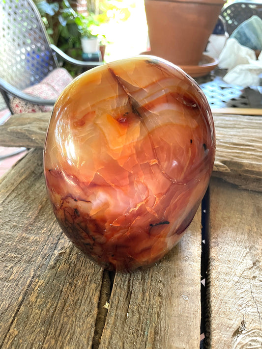 Large Carnelian Free Form Specimen 2048g 4lbs 8.2oz From Madagascar Specimen Crystal