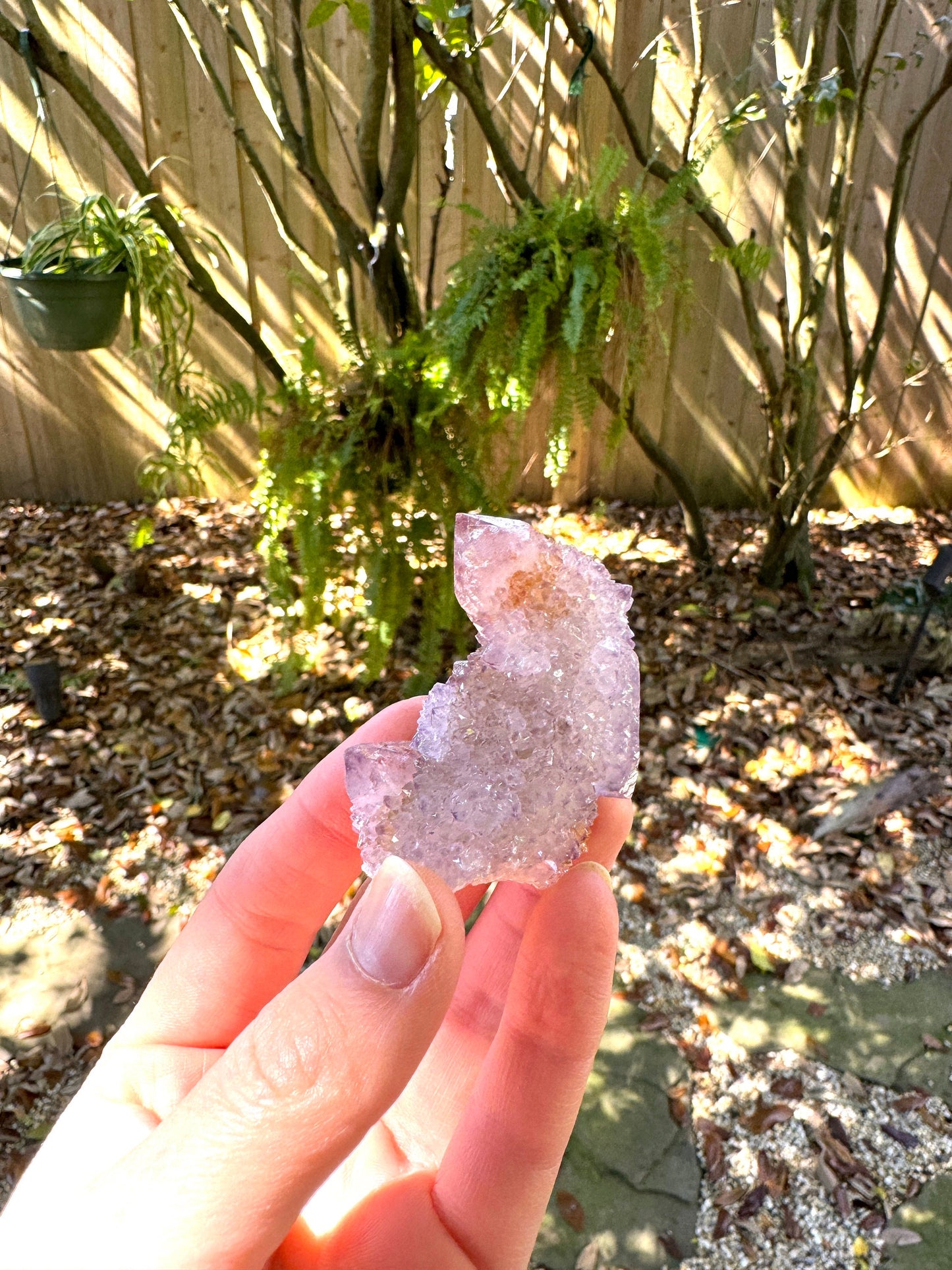 Amethyst Spirit Quartz Point cluster With Iron and Hematite Inclusions Specimen 52.8g From Mpumalanga South Africa