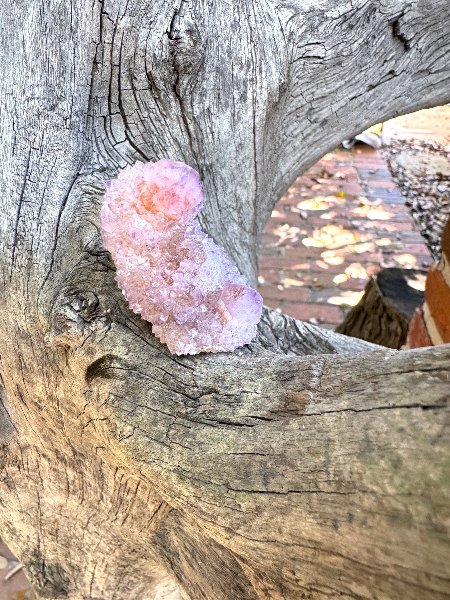 Amethyst Spirit Quartz Point cluster With Iron and Hematite Inclusions Specimen 52.8g From Mpumalanga South Africa