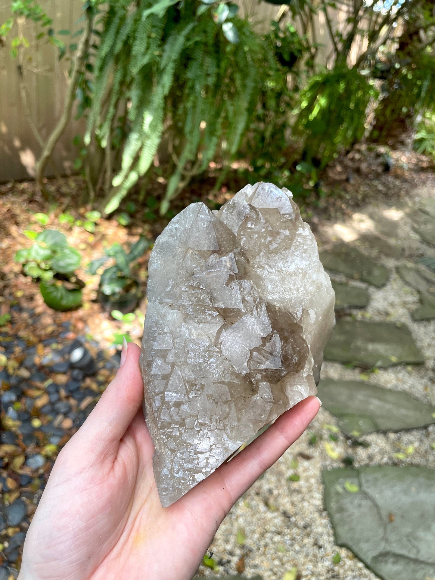 Smokey Elesital Quartz Specimen from Minas Gerais Brazil, 904g 1lb 11am and 5.9oz Mineral Crystal