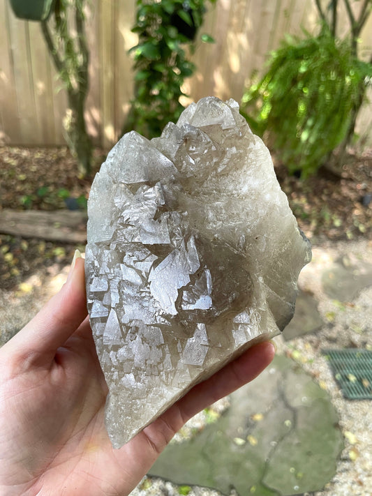 Smokey Elesital Quartz Specimen from Minas Gerais Brazil, 904g 1lb 11am and 5.9oz Mineral Crystal