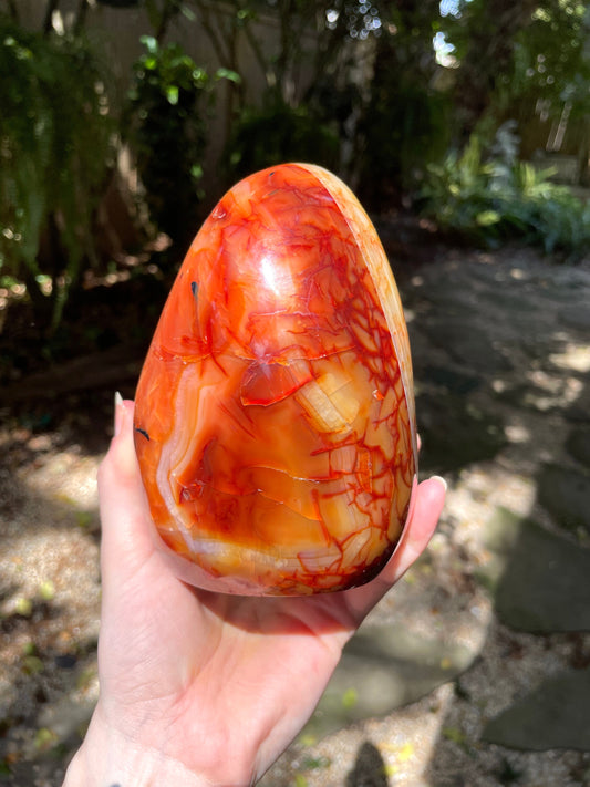 Large Carnelian Free Form Specimen 2048g 4lbs 8.2oz From Madagascar Specimen Crystal