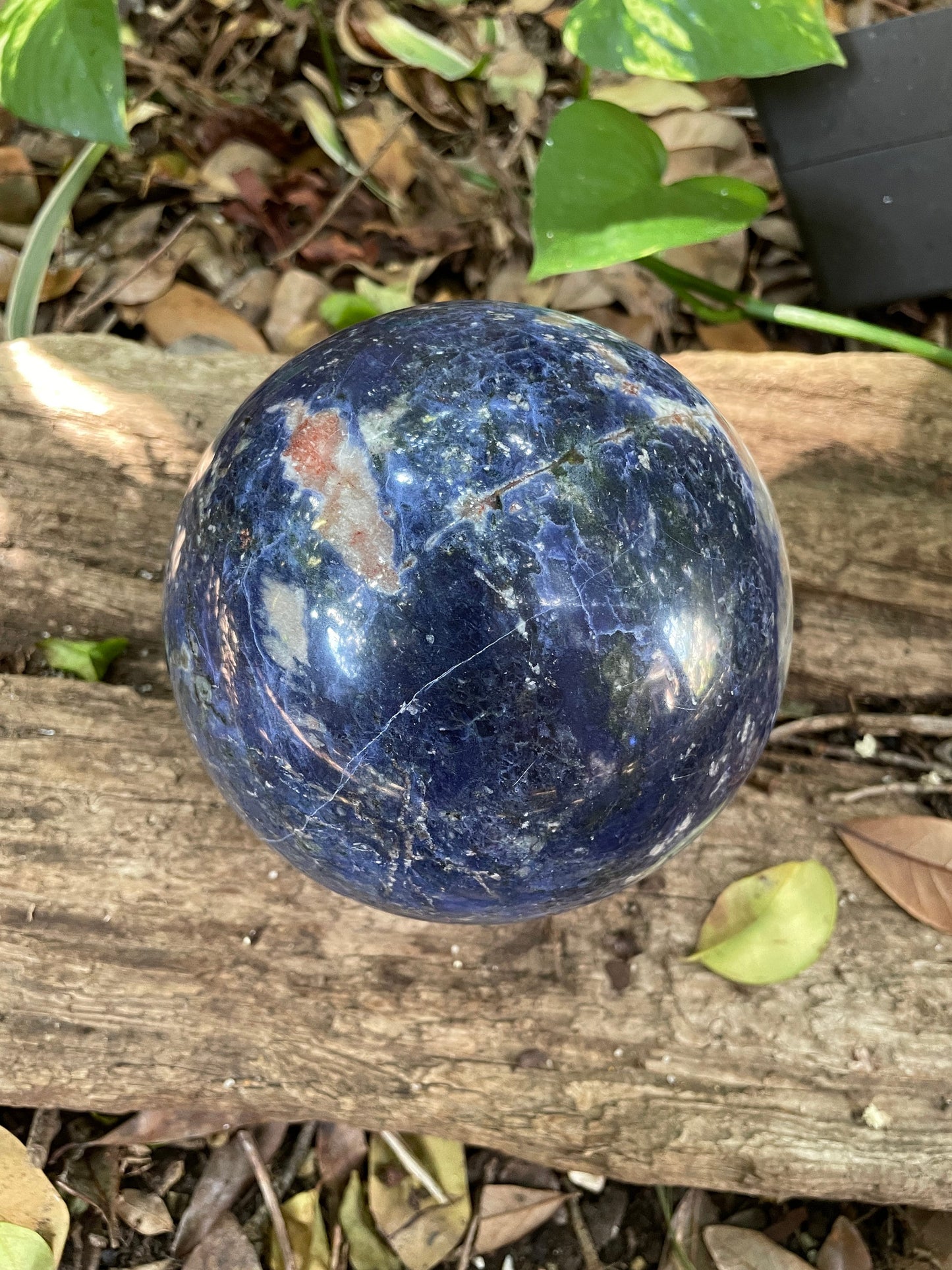 Quality XL Blue Sodalite Polished Crystal Sphere Specimen 2.44kg 5lbs 6.2oz 128mm 5" From Brazil Mineral