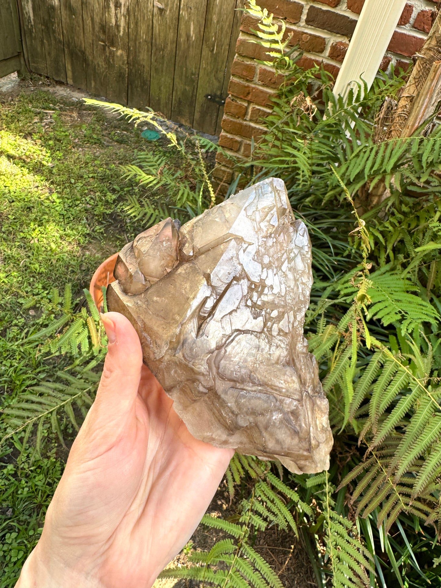 Smokey Elesital Quartz With 892g 1lb 15.5oz from Minas Gerais Brazil