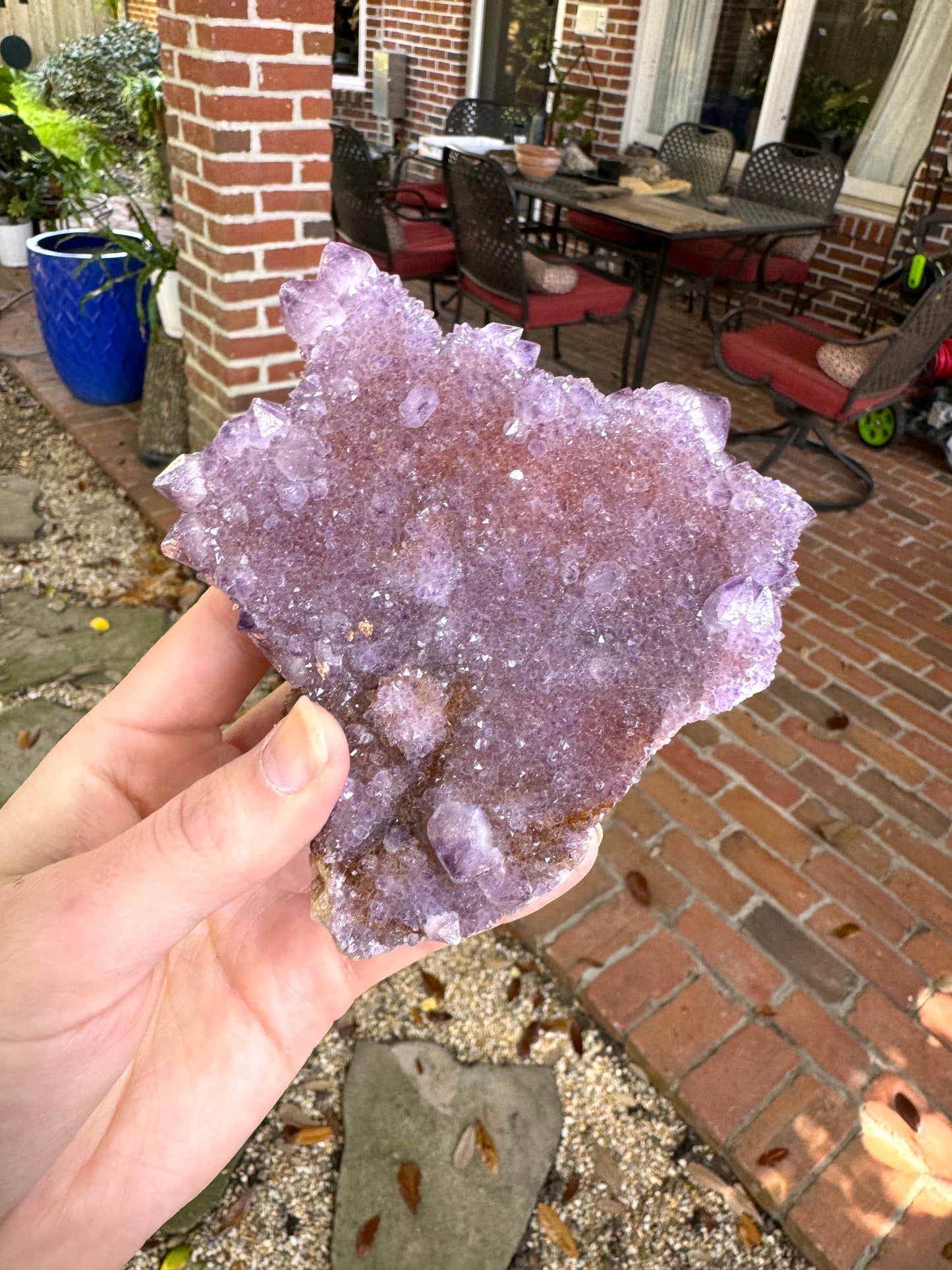 Amethyst w/Hematite and Iron Spirit Quartz Cluster 464g Specimen From Mpumalanga South Africa