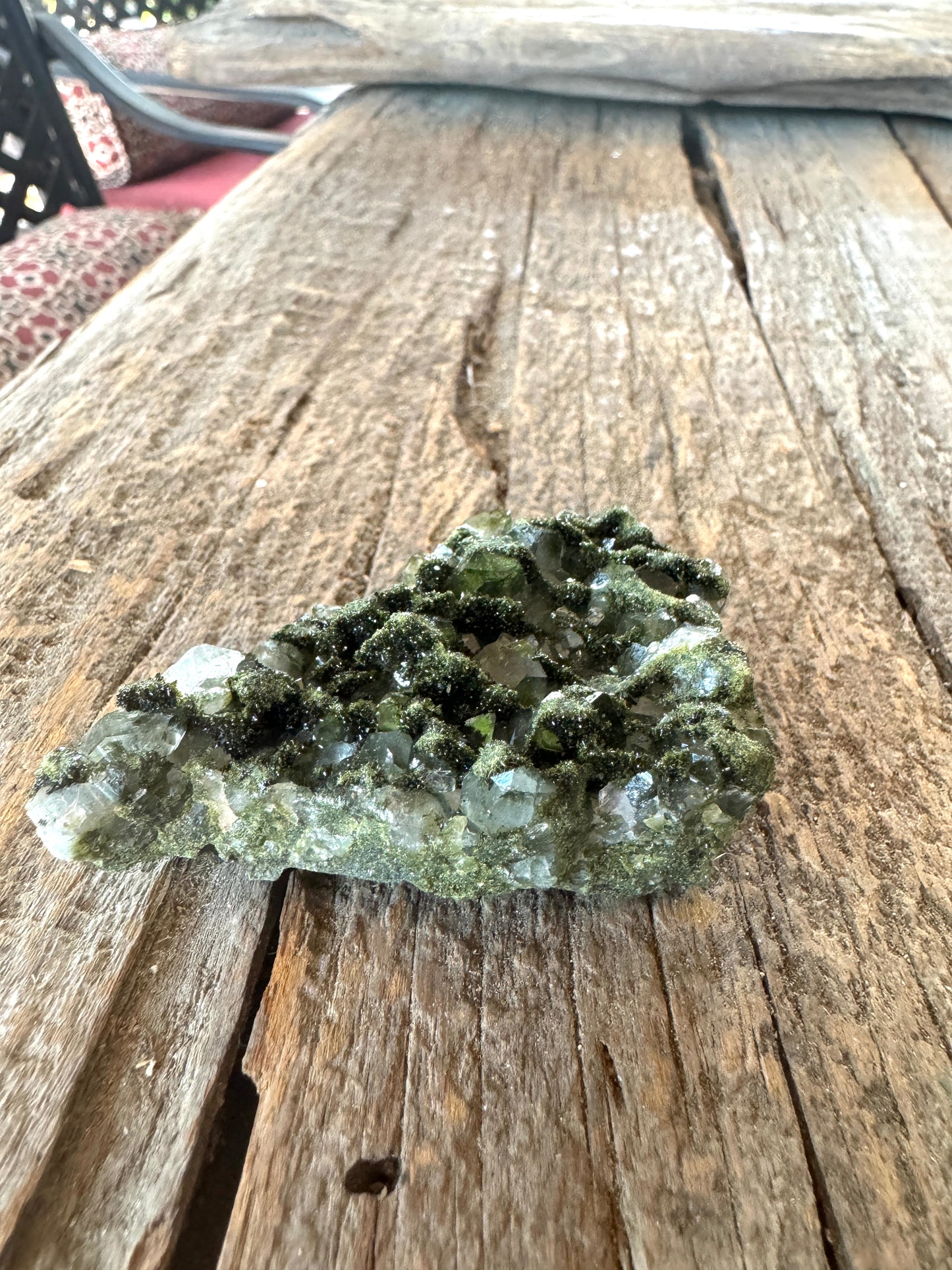 Epidote and Quartz Raw Crystal Specimen 72.4g, From Hakkari, Turkey Mineral Crystal