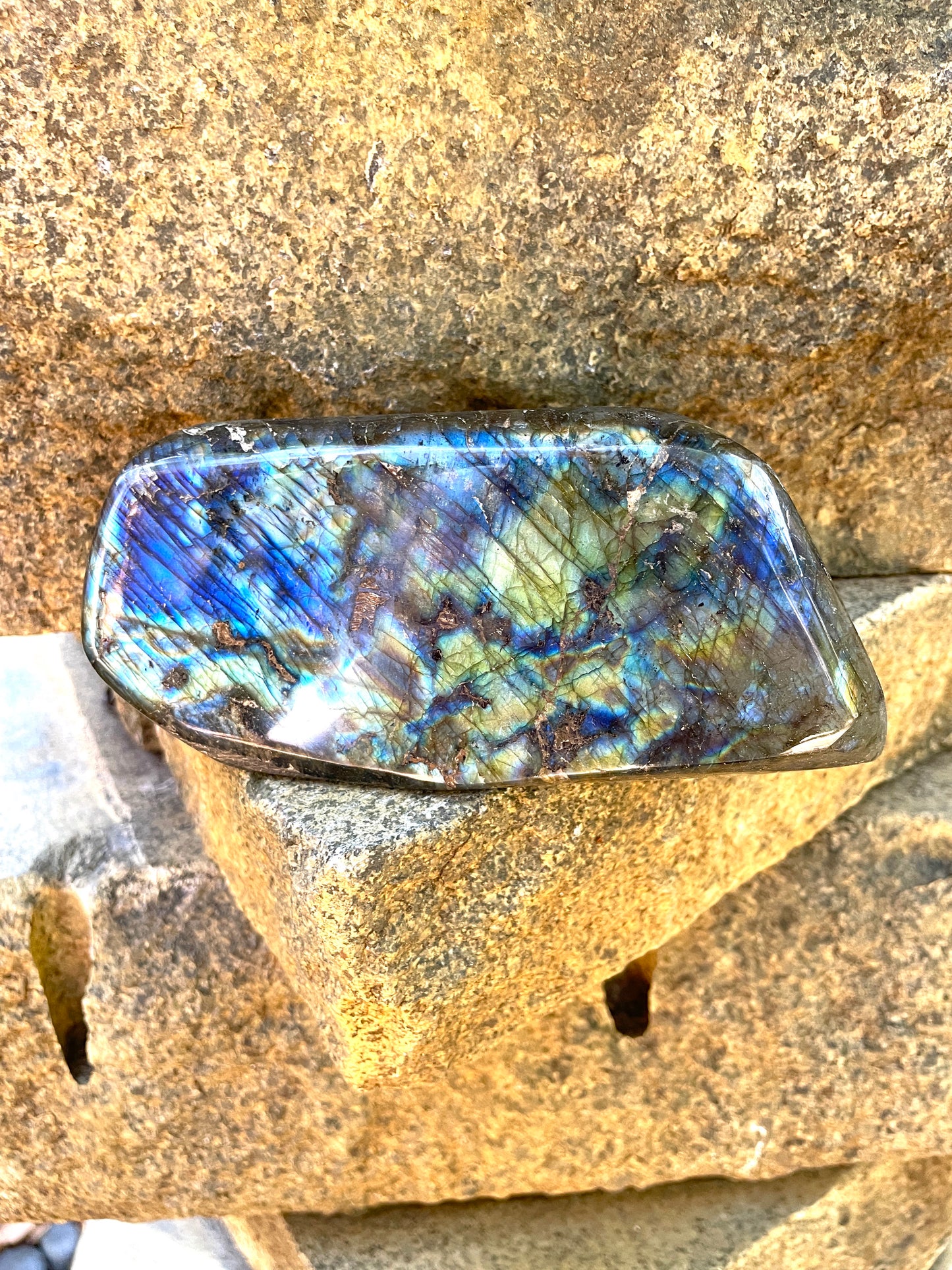 Polished Rainbow Labradorite Free Form 780g From Madagascar