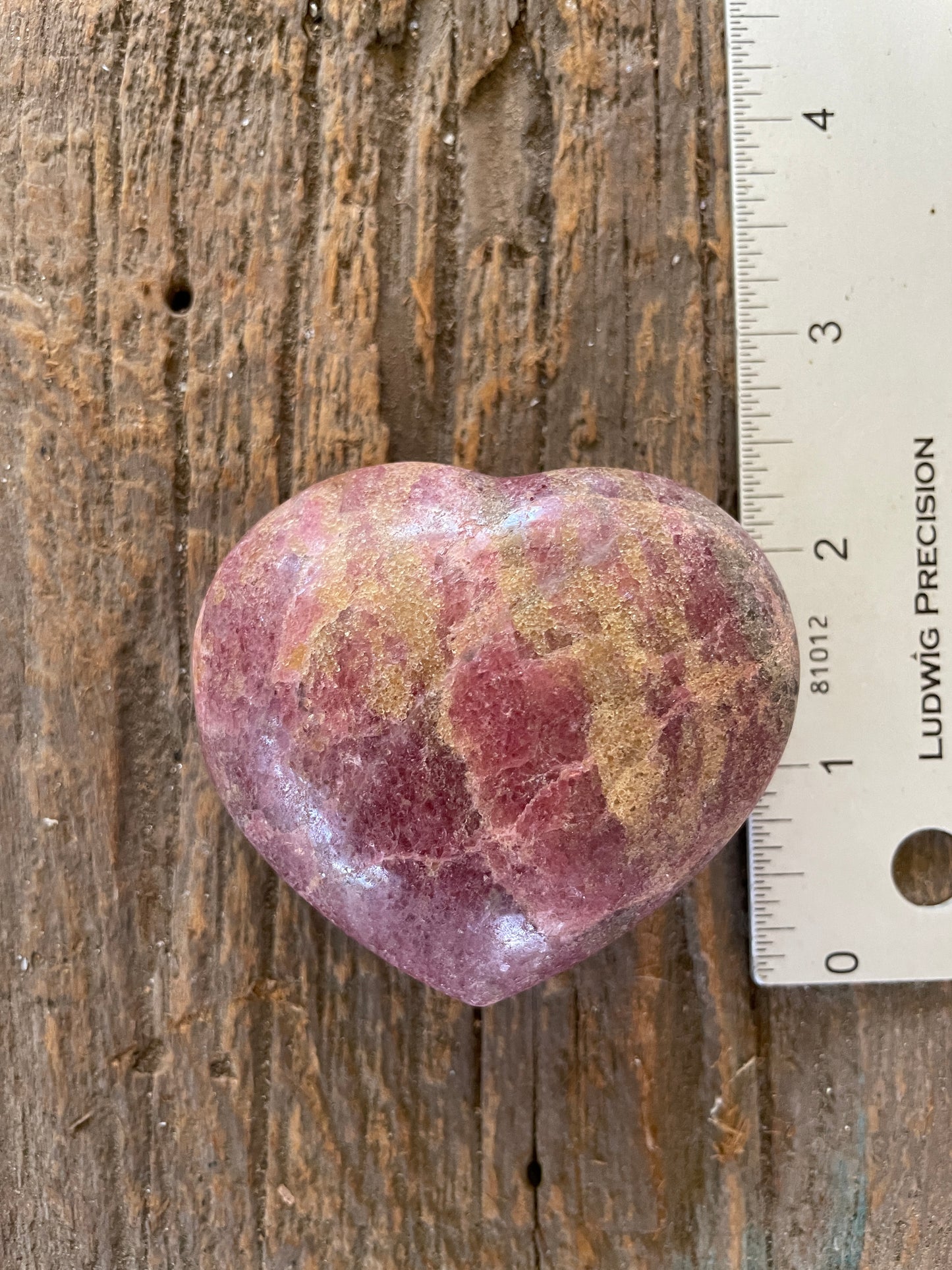 Beautiful Small Polished Heart Stone Rhodonite Specimen 183.5g From Madagascar Mineral Crystal