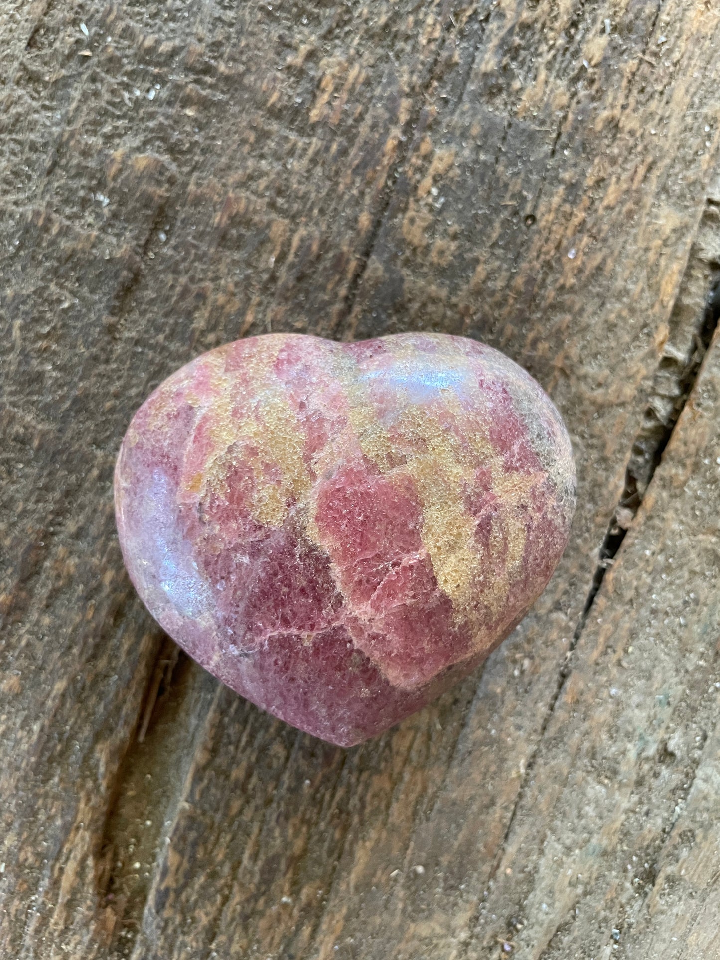 Beautiful Small Polished Heart Stone Rhodonite Specimen 183.5g From Madagascar Mineral Crystal