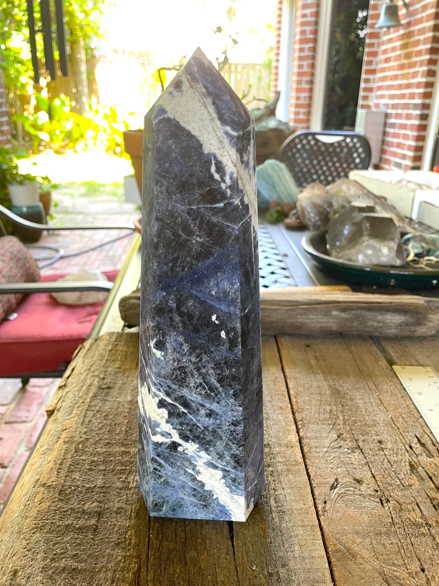 XL Blue Sodalite Polished Crystal Point Specimen 1.83kg 4lbs 0.7oz From Brazil  Mineral Crystals