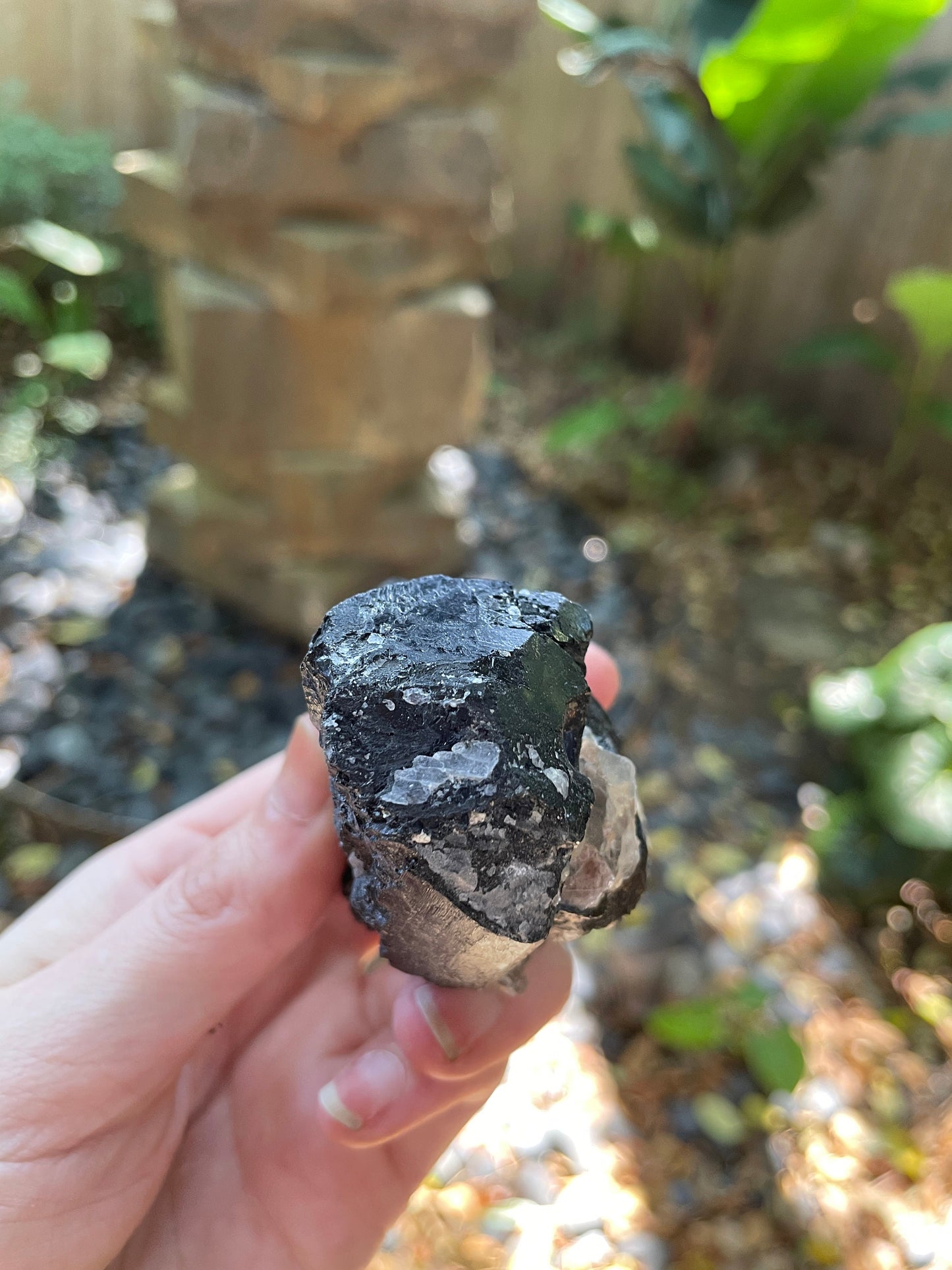 Black Tourmaline with Feldspar and Quartz From Brazil 186g Specimen Mineral Crystal