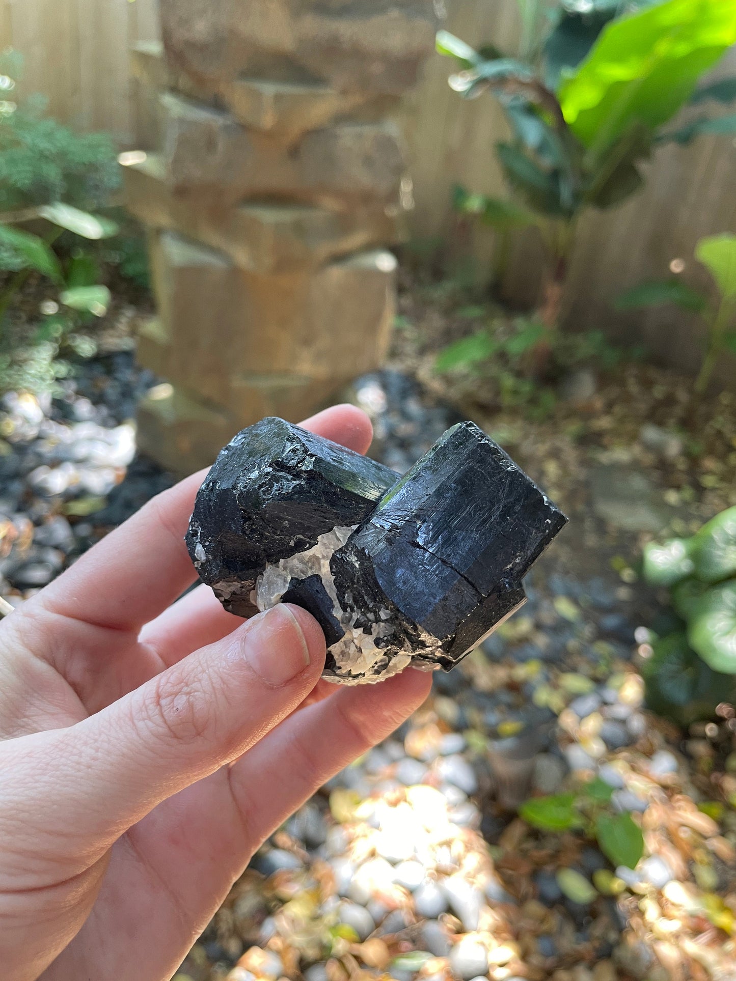 Black Tourmaline with Feldspar and Quartz From Brazil 186g Specimen Mineral Crystal
