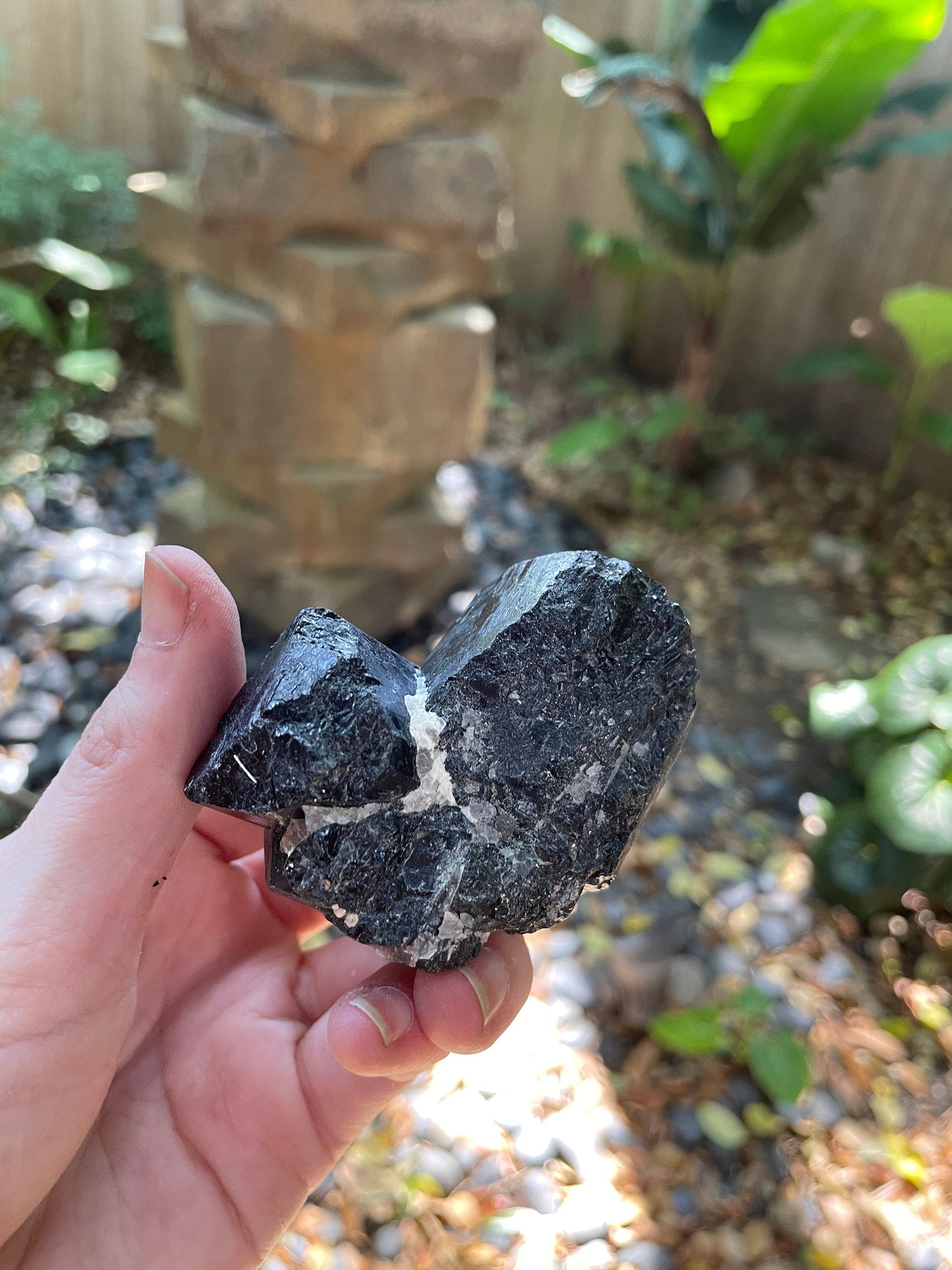 Black Tourmaline with Feldspar and Quartz From Brazil 186g Specimen Mineral Crystal