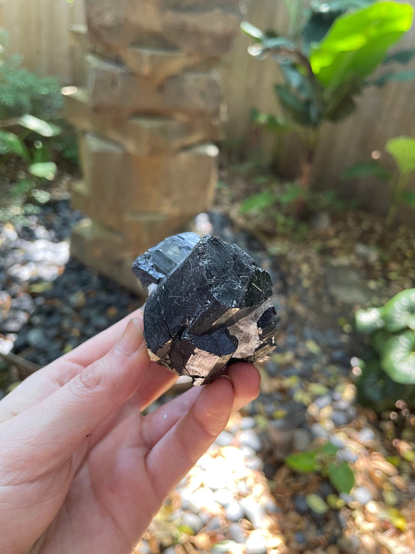 Black Tourmaline with Feldspar and Quartz From Brazil 186g Specimen Mineral Crystal