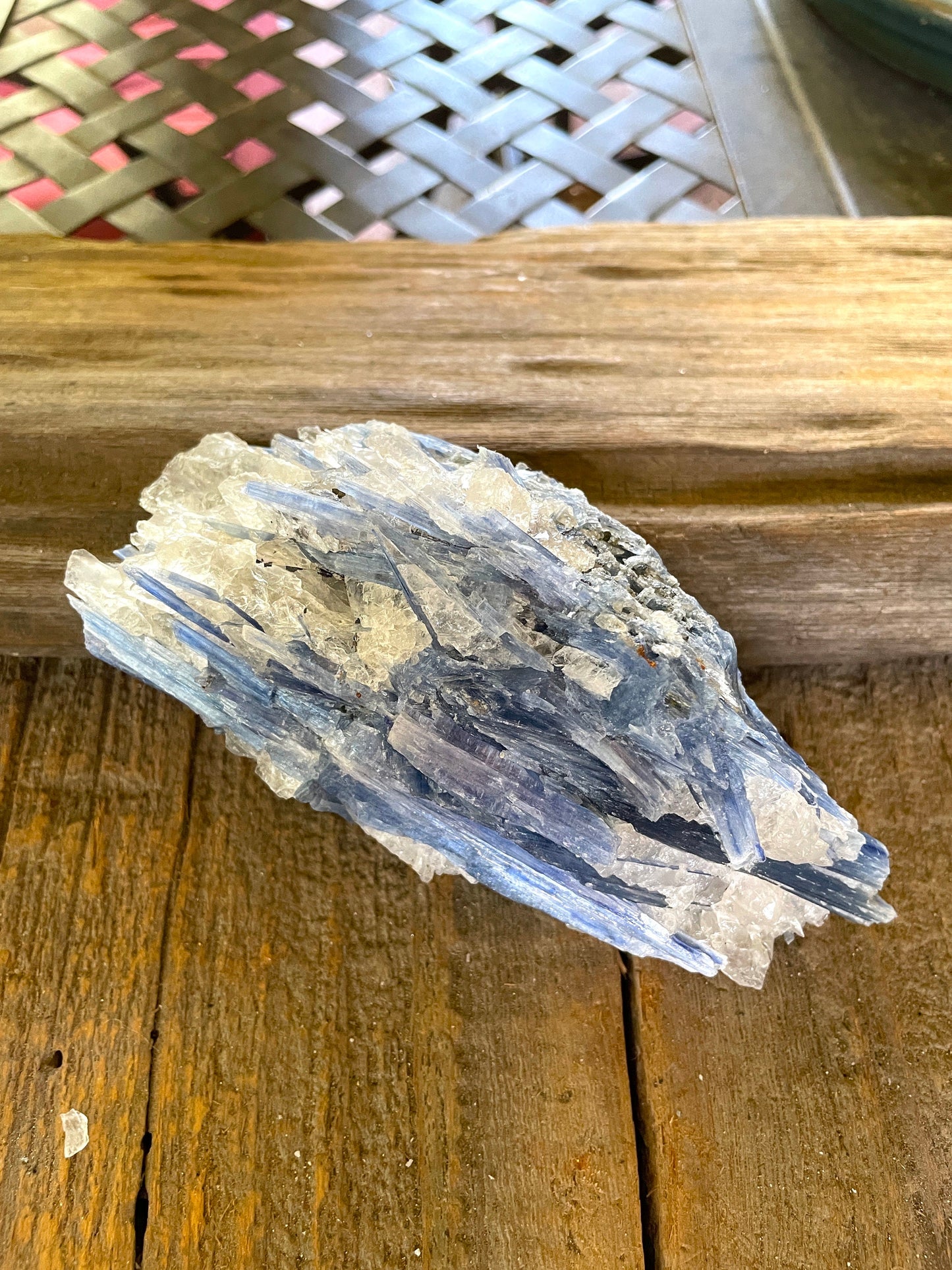 Blue Kyanite With Quartz Specimen 570g From Minas Gerais Brazil Specimen Mineral