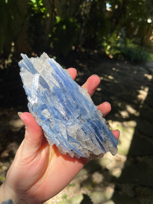 Blue Kyanite With Quartz Specimen 570g From Minas Gerais Brazil Specimen Mineral