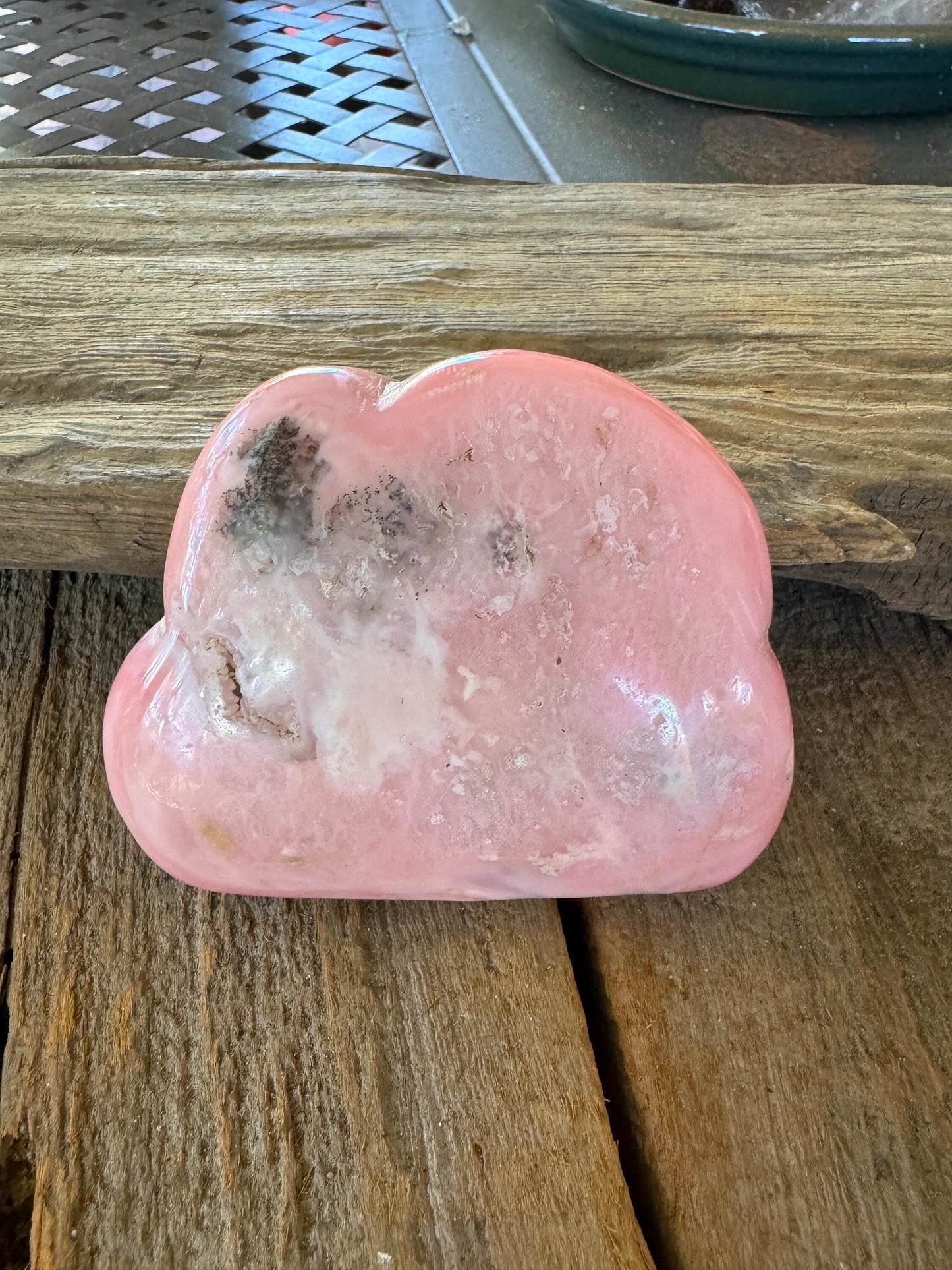 Beautifull Polished Pink Opal Cloud from Ica, Peru Specimen 224g Mineral Crystal