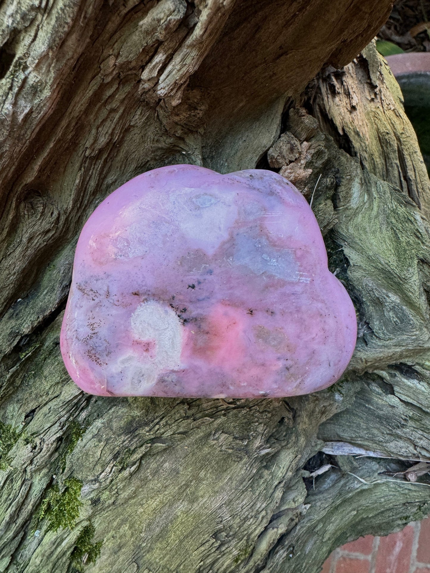 Beautifull Polished Pink Opal Cloud from Ica, Peru Specimen 224g Mineral Crystal