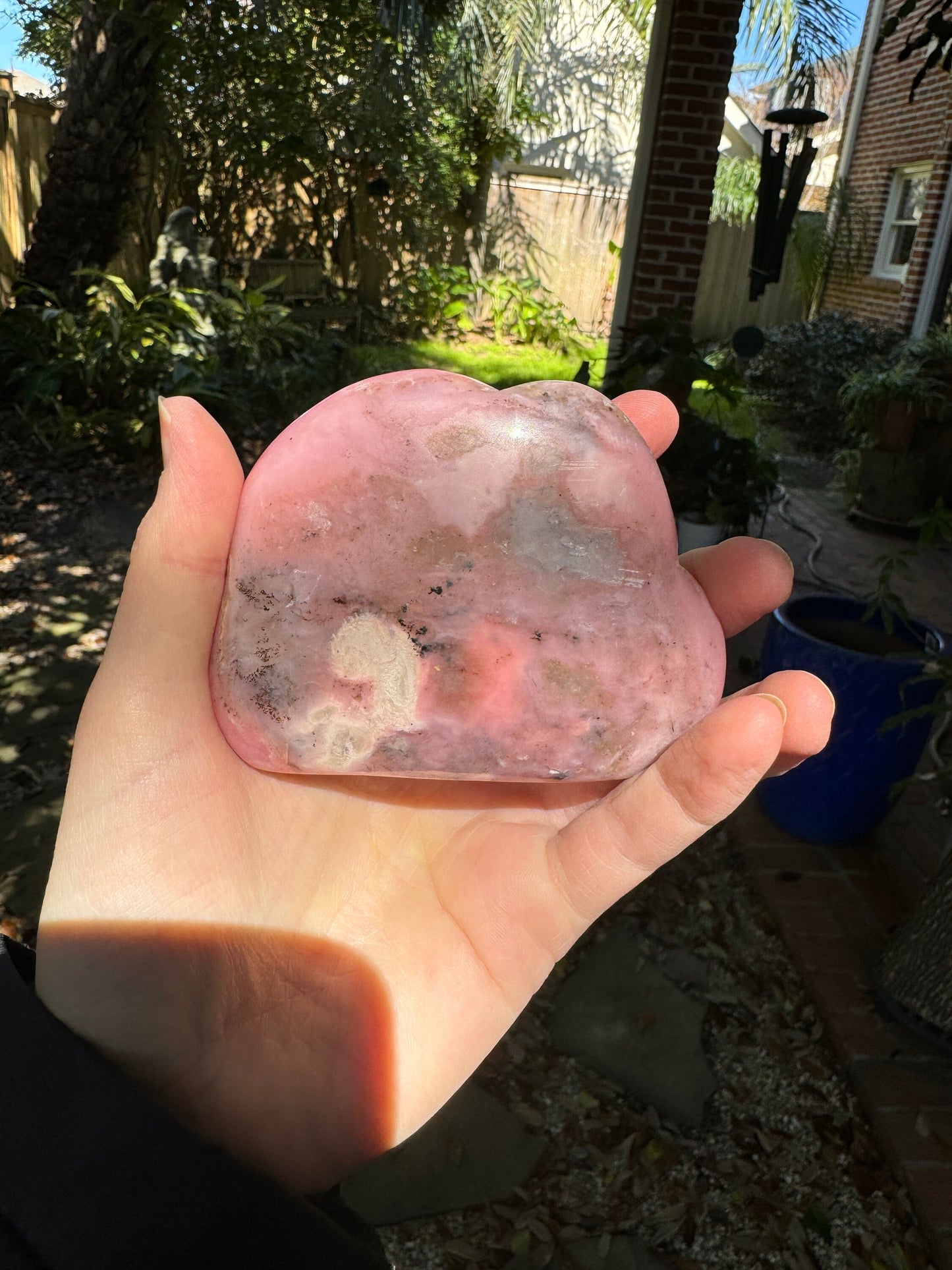 Beautifull Polished Pink Opal Cloud from Ica, Peru Specimen 224g Mineral Crystal