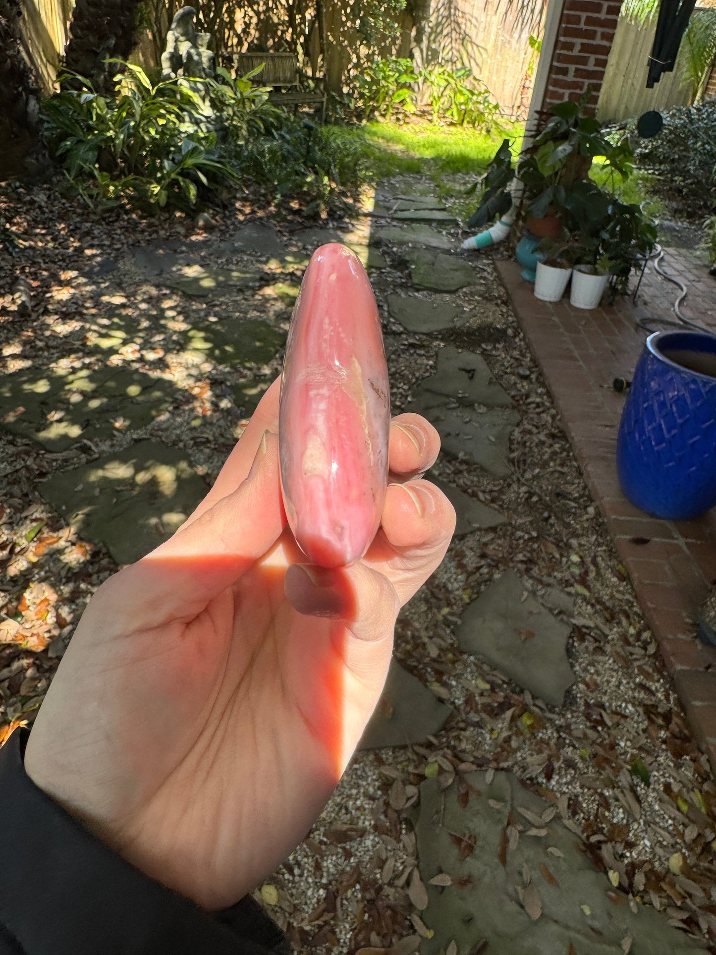 Beautifull Polished Pink Opal Cloud from Ica, Peru Specimen 224g Mineral Crystal