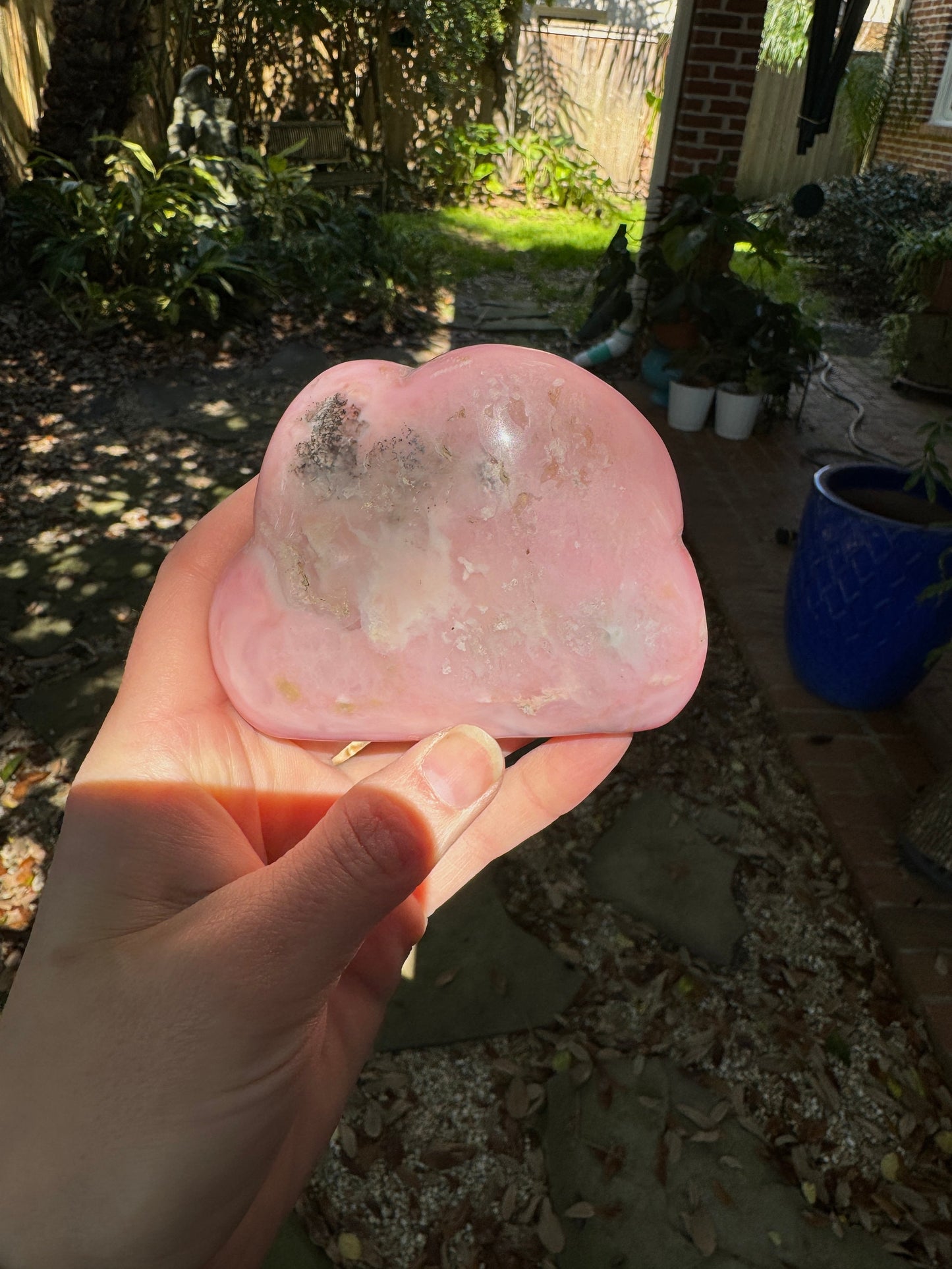 Beautifull Polished Pink Opal Cloud from Ica, Peru Specimen 224g Mineral Crystal