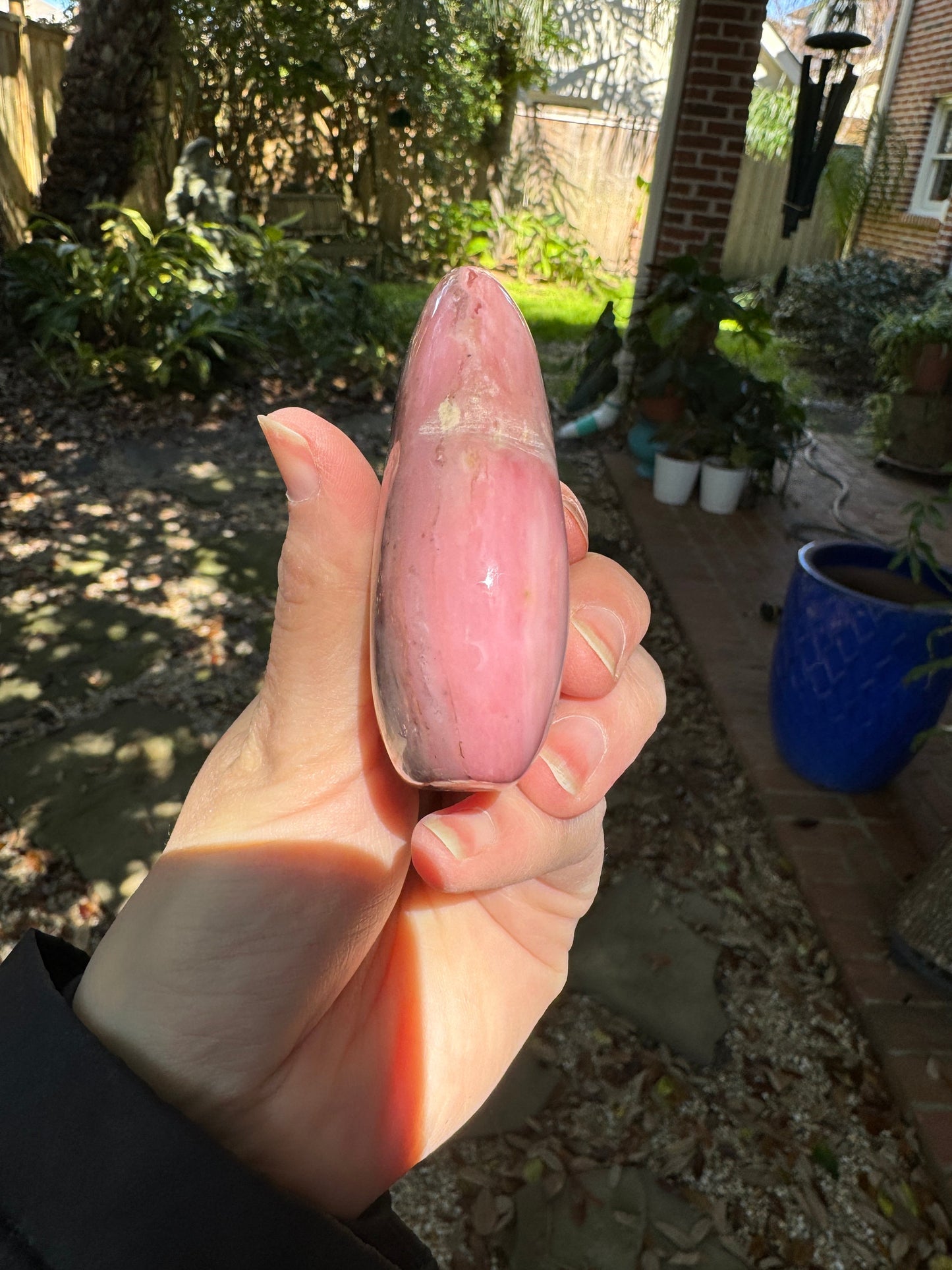 Beautifull Polished Pink Opal Cloud from Ica, Peru Specimen 224g Mineral Crystal