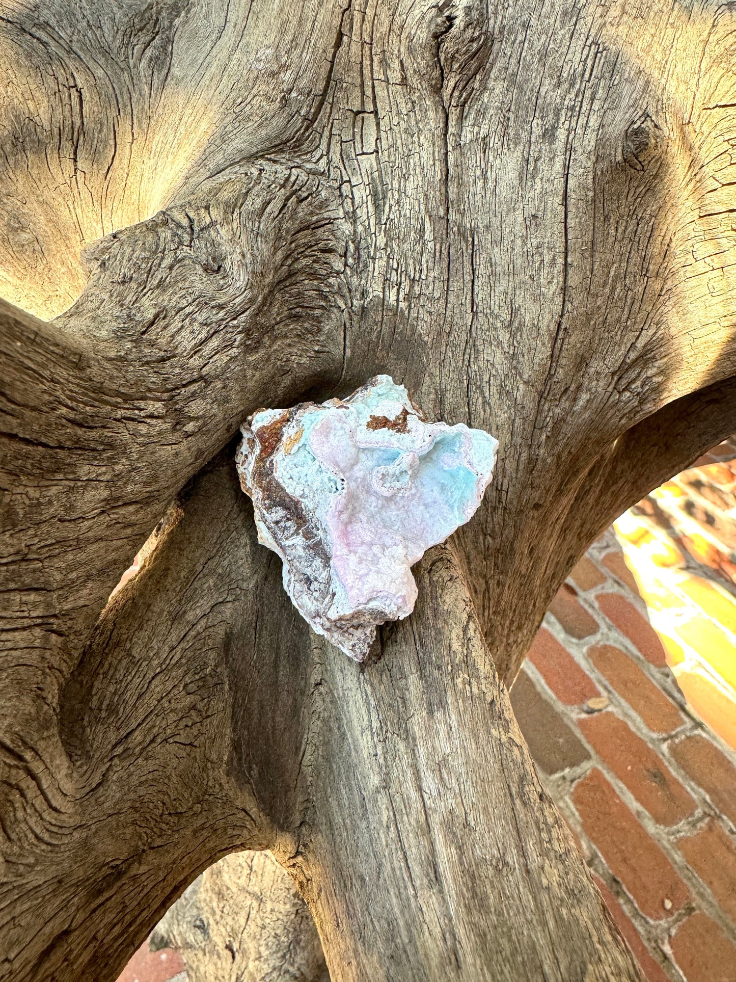 Light Pink and Blue Smithsonite 138.7g Specimen from Choix Sinaloa Mexico