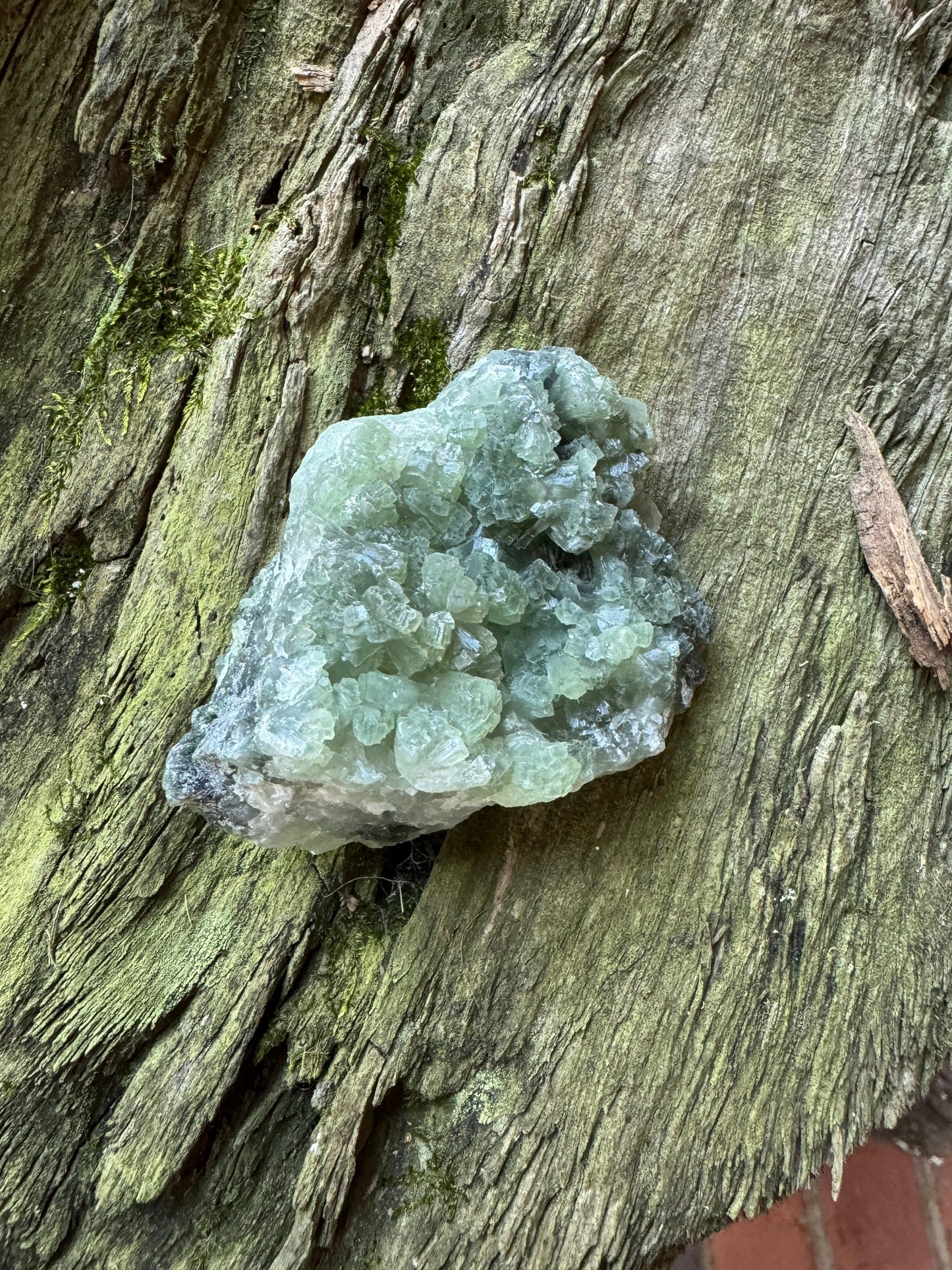 Green Prehnite Specimen 146.7g From South Africa Minerals Crystals