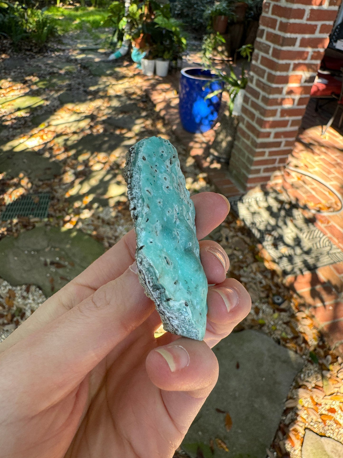 Vivid Blue Smithsonite Specimen 85.8g from Yanga Koubenza Quarries M'fouati District Republic of Congo Mineral Crystal