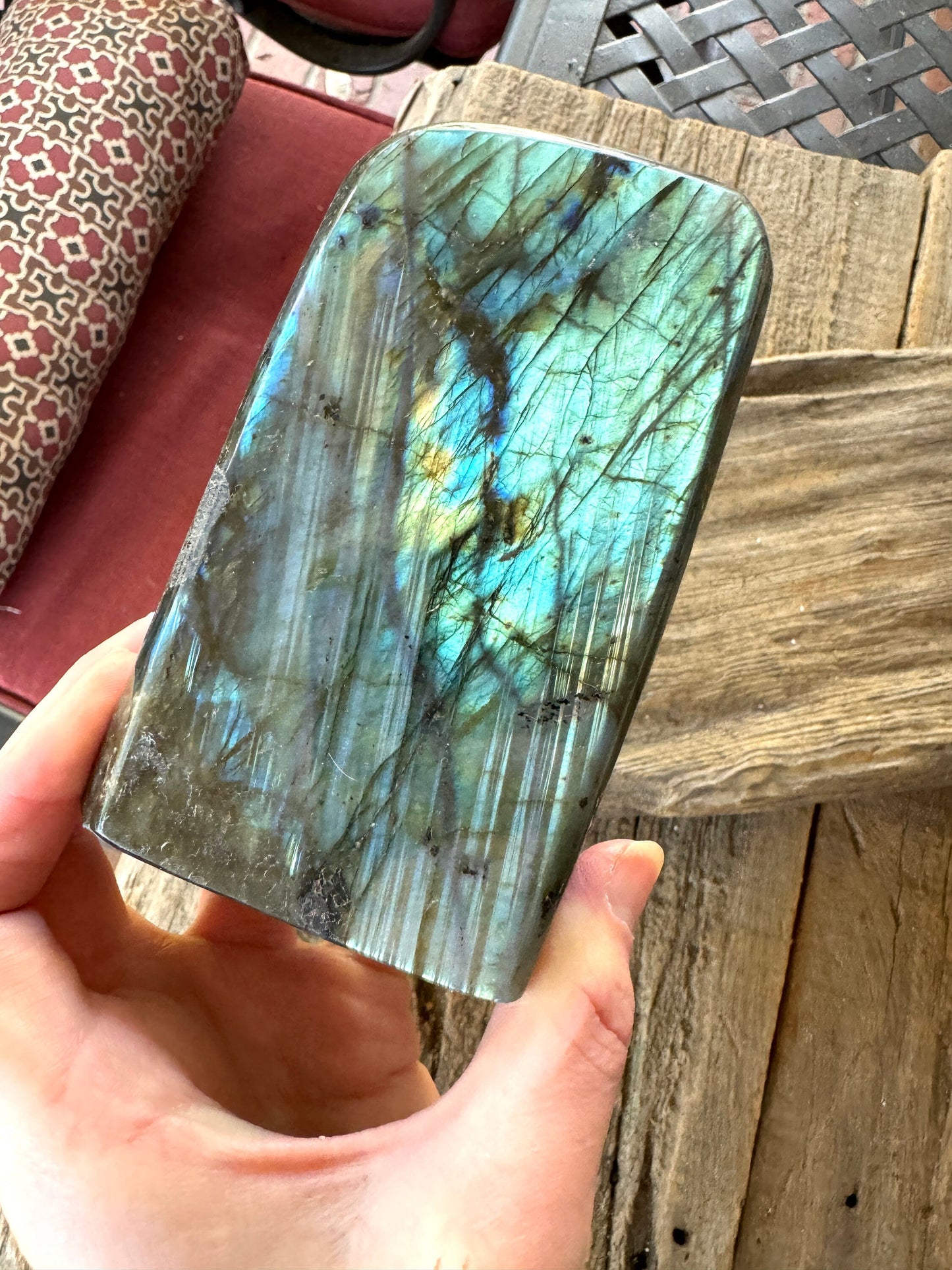 Polished Labradorite Freeform Stone 656g 1lb 7.2oz From Madagascar Great Flash!