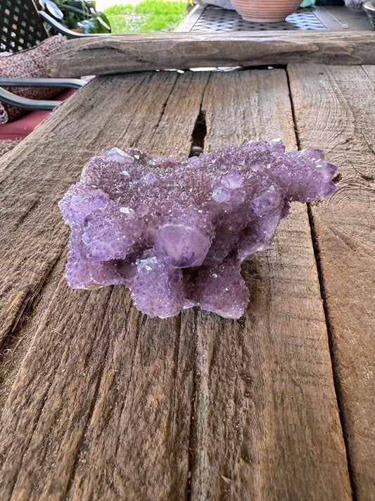 Amethyst w/Hematite and Iron Spirit Quartz Cluster 464g Specimen From Mpumalanga South Africa