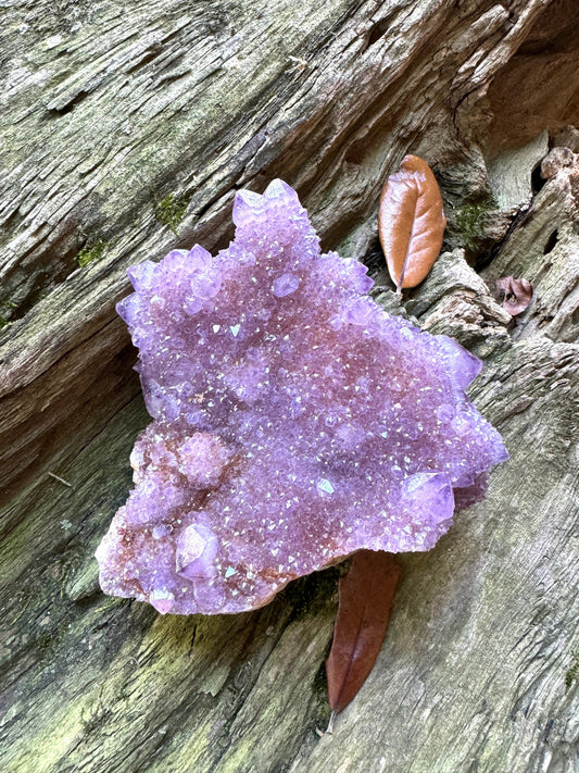 Amethyst w/Hematite and Iron Spirit Quartz Cluster 464g Specimen From Mpumalanga South Africa