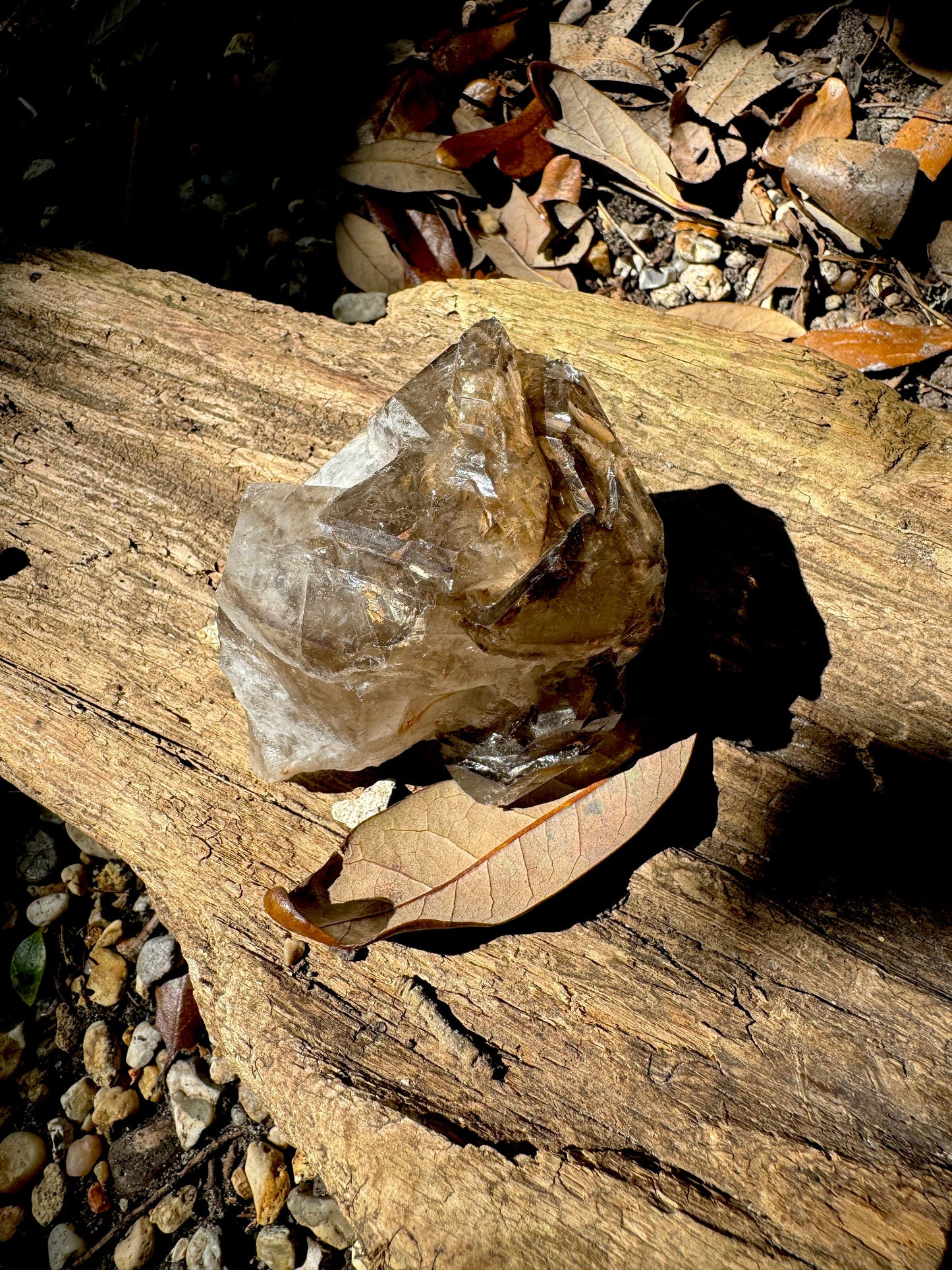 Smokey Elesital/ Skeletal Quartz Specimen 198.7g from Minas Gerais, Brazil