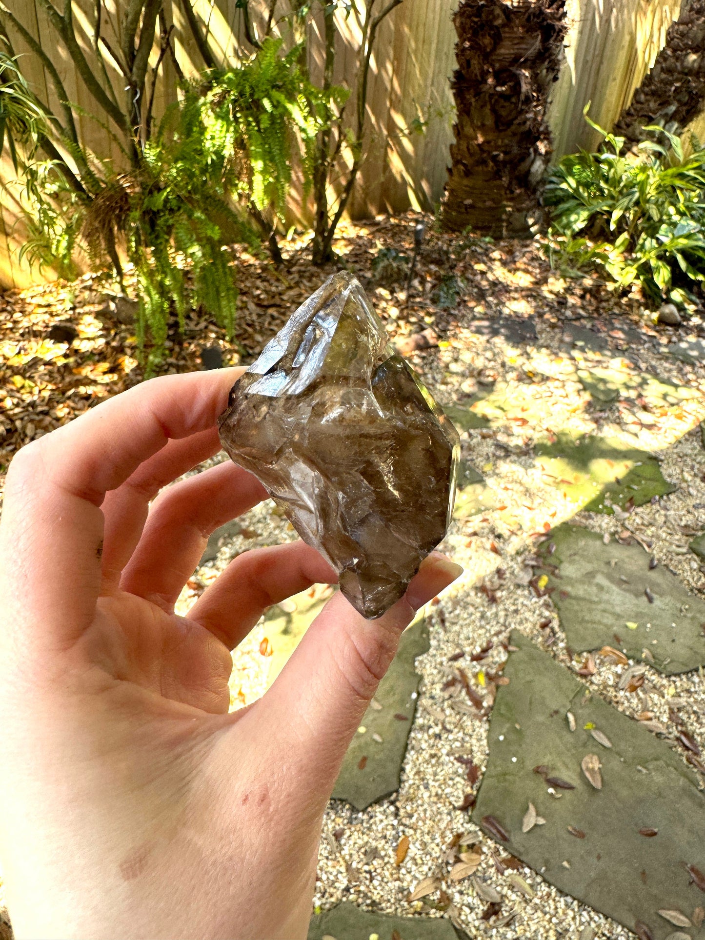 Smokey Elesital/ Skeletal Quartz Specimen 198.7g from Minas Gerais, Brazil