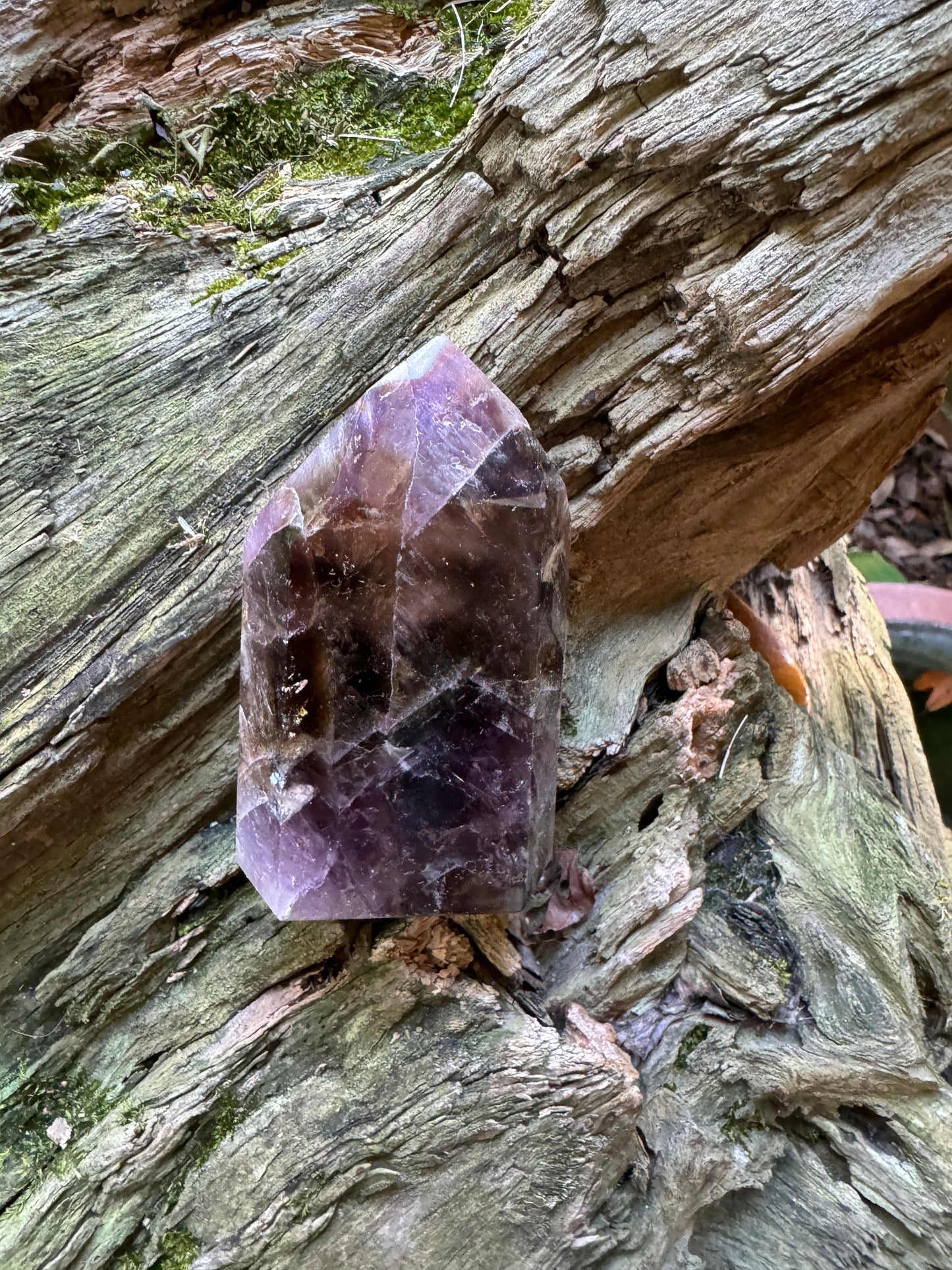 Polished Amethyst Super 7 Melody Stone Quartz Point 222g Specimen  From Minas Gerais Brazil