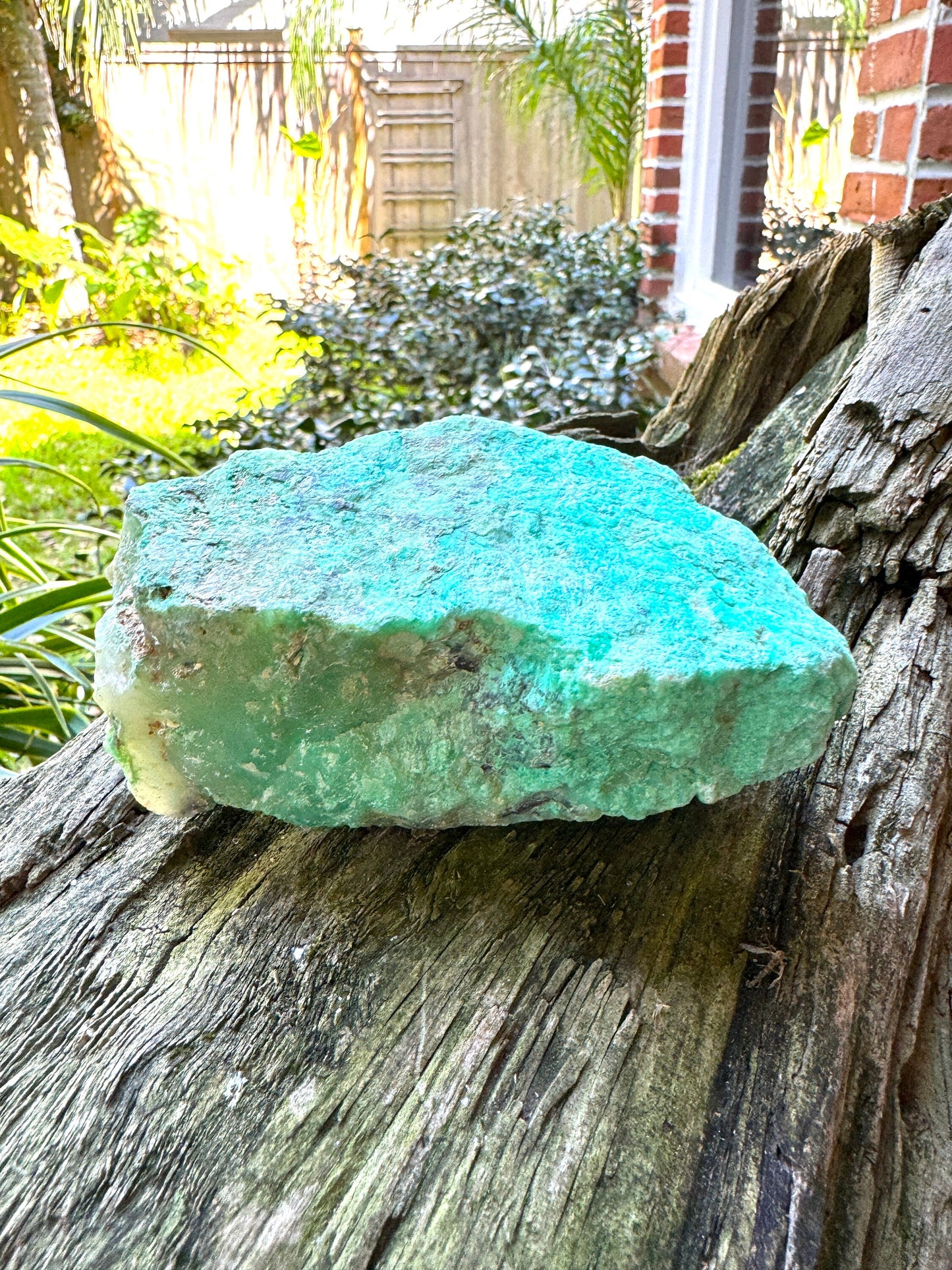 Rough/Raw Blue Green Chrysophrase With Quartz from Brazil New Find 474g 1lb 0.7oz Mineral Crystal Specimen.