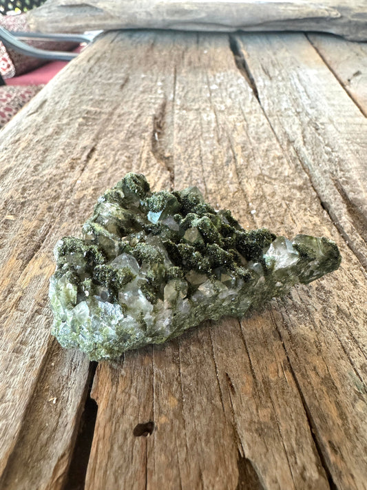 Epidote and Quartz Raw Crystal Specimen 72.4g, From Hakkari, Turkey Mineral Crystal