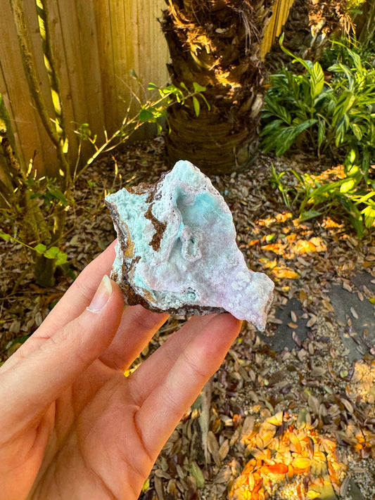 Light Pink and Blue Smithsonite 138.7g Specimen from Choix Sinaloa Mexico