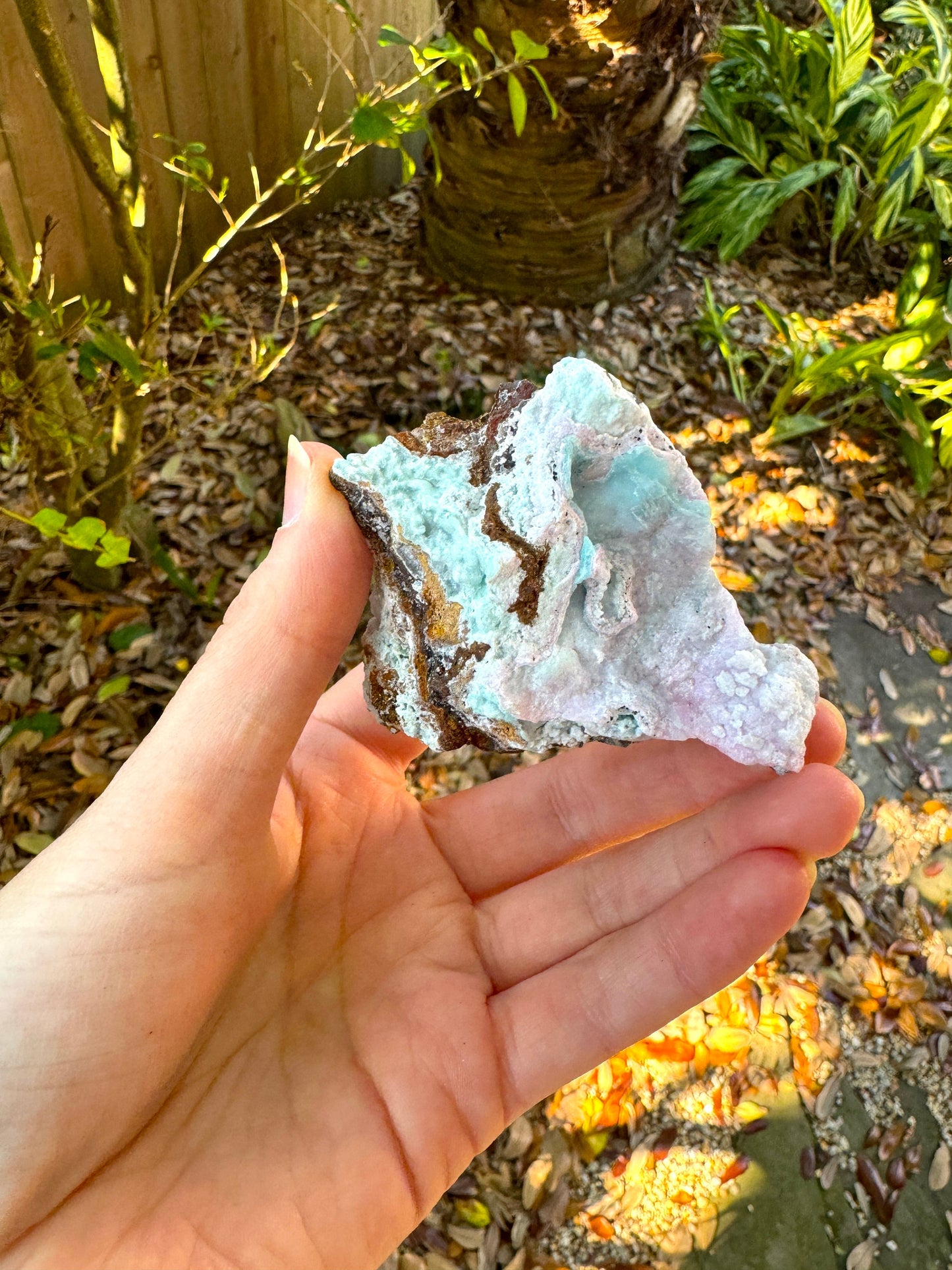 Light Pink and Blue Smithsonite 138.7g Specimen from Choix Sinaloa Mexico