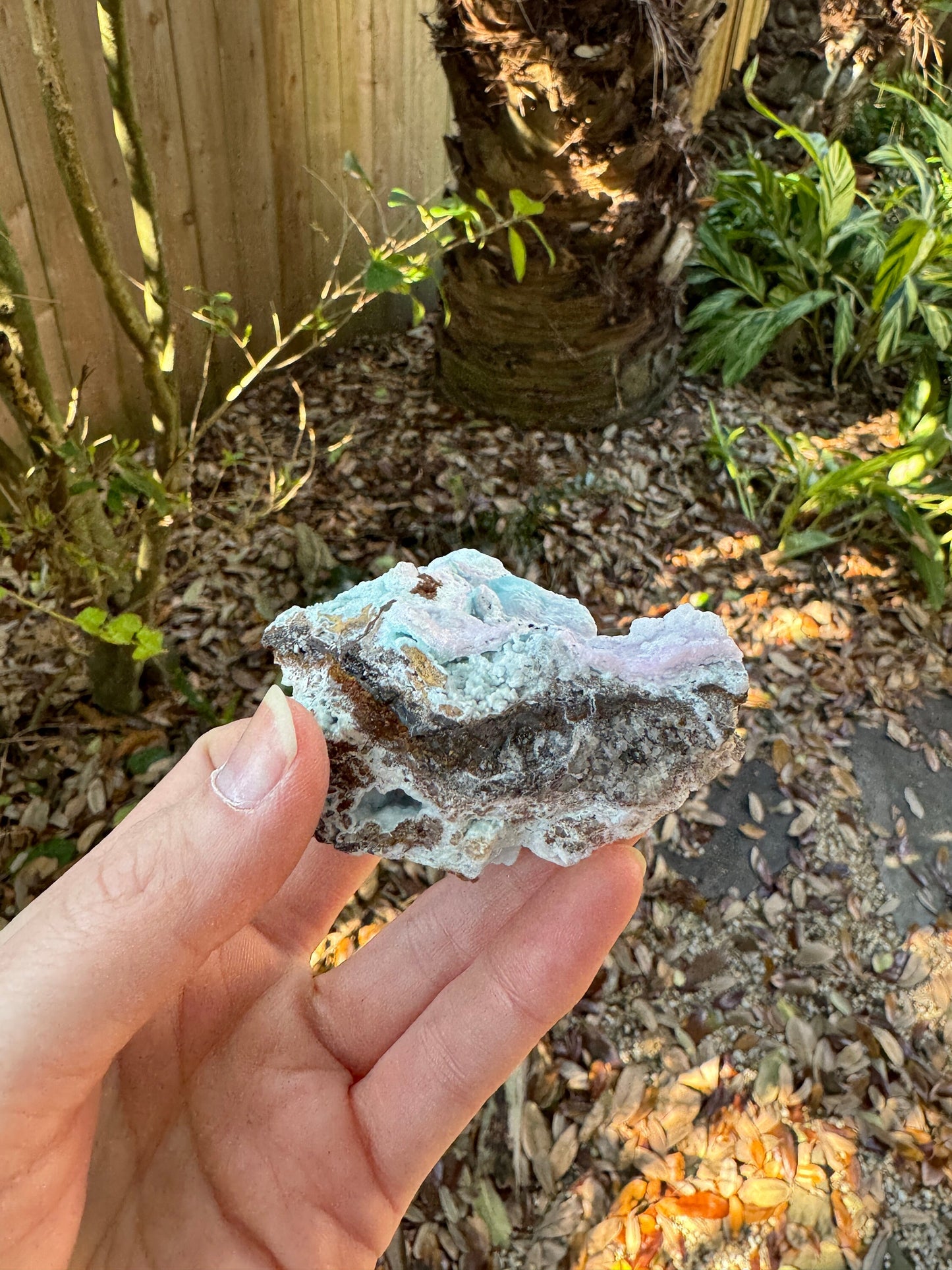 Light Pink and Blue Smithsonite 138.7g Specimen from Choix Sinaloa Mexico