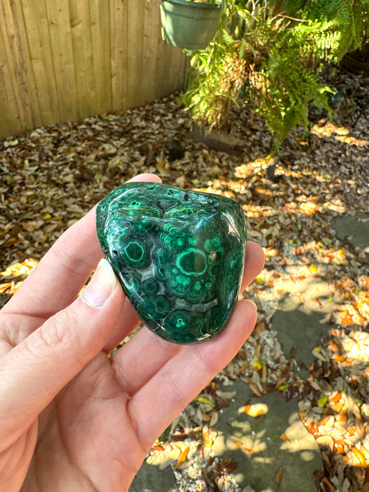 Lovely Polished Malachite Specimen from The Congo 142.3g Mineral Crystal