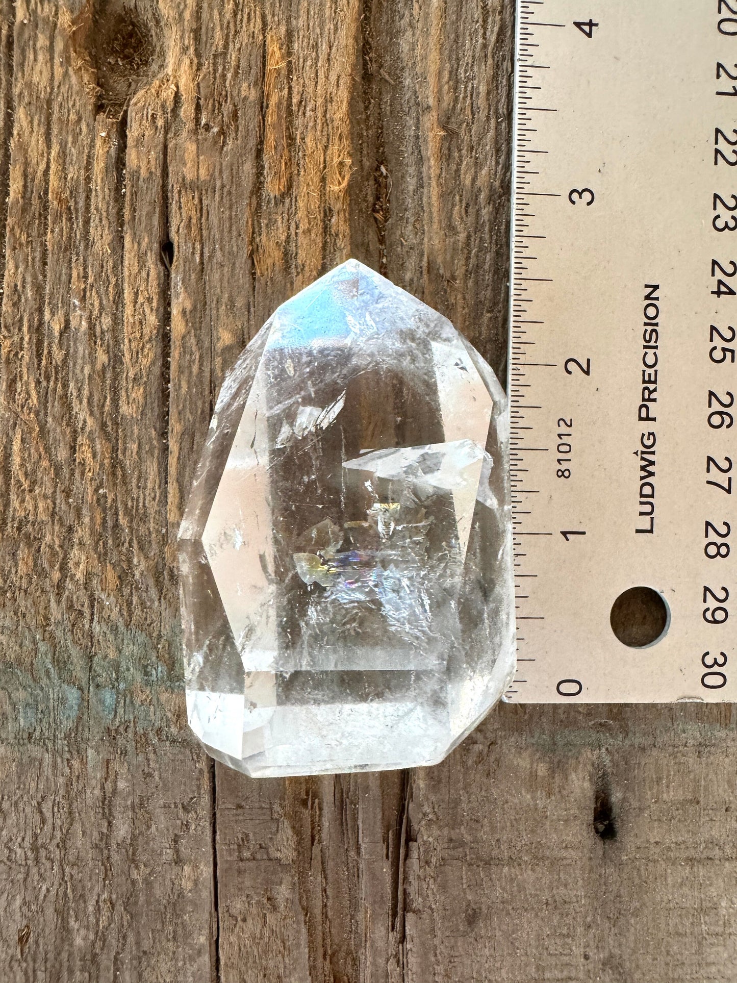 Brazilian Clear Quartz 121.9g With Rainbows Polished Point Specimen Mineral Crystal