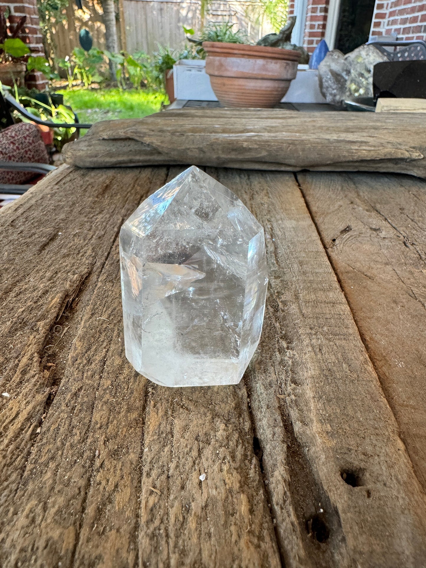 Brazilian Clear Quartz 121.9g With Rainbows Polished Point Specimen Mineral Crystal