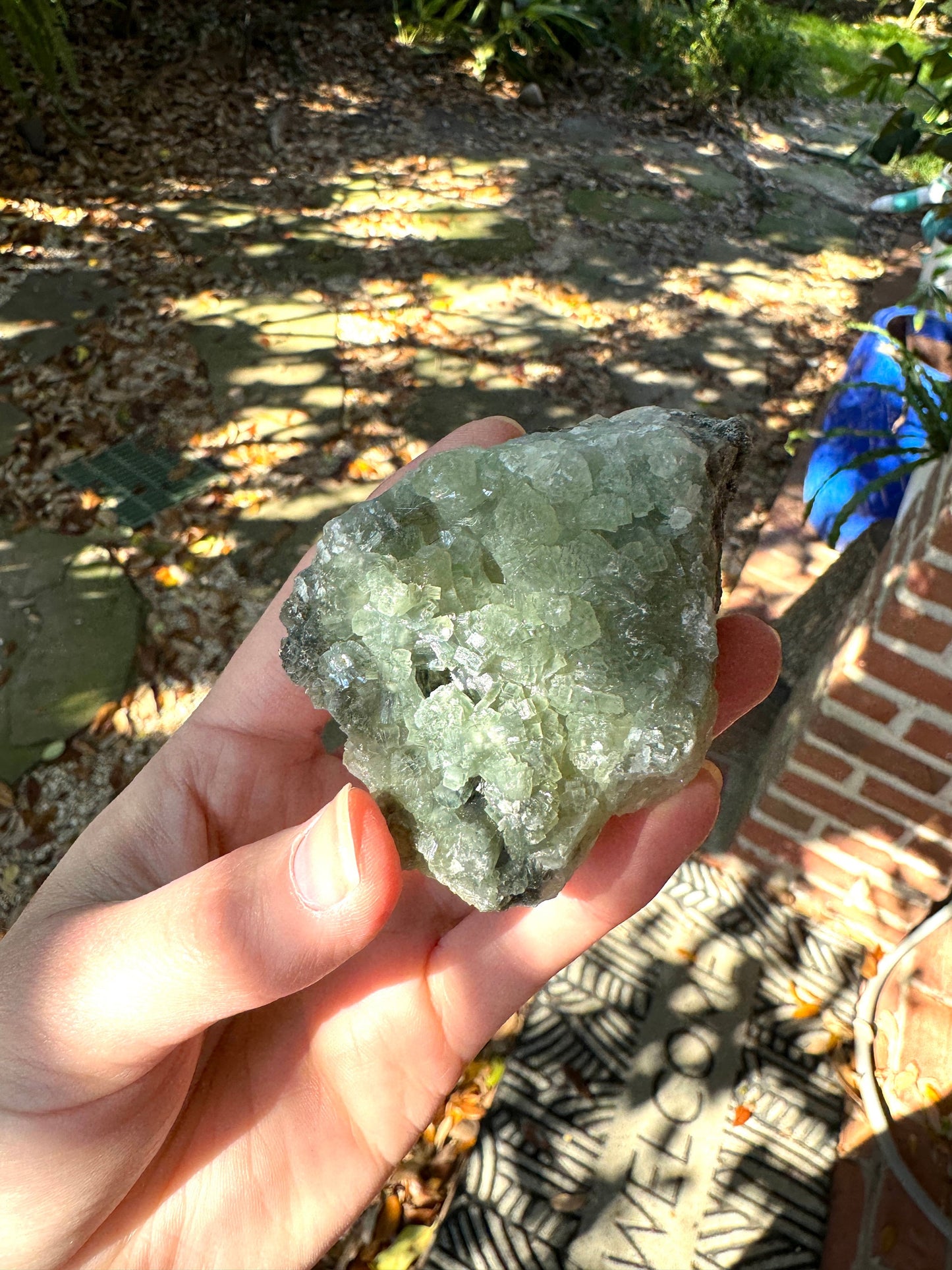 Green Prehnite Specimen 146.7g From South Africa Minerals Crystals