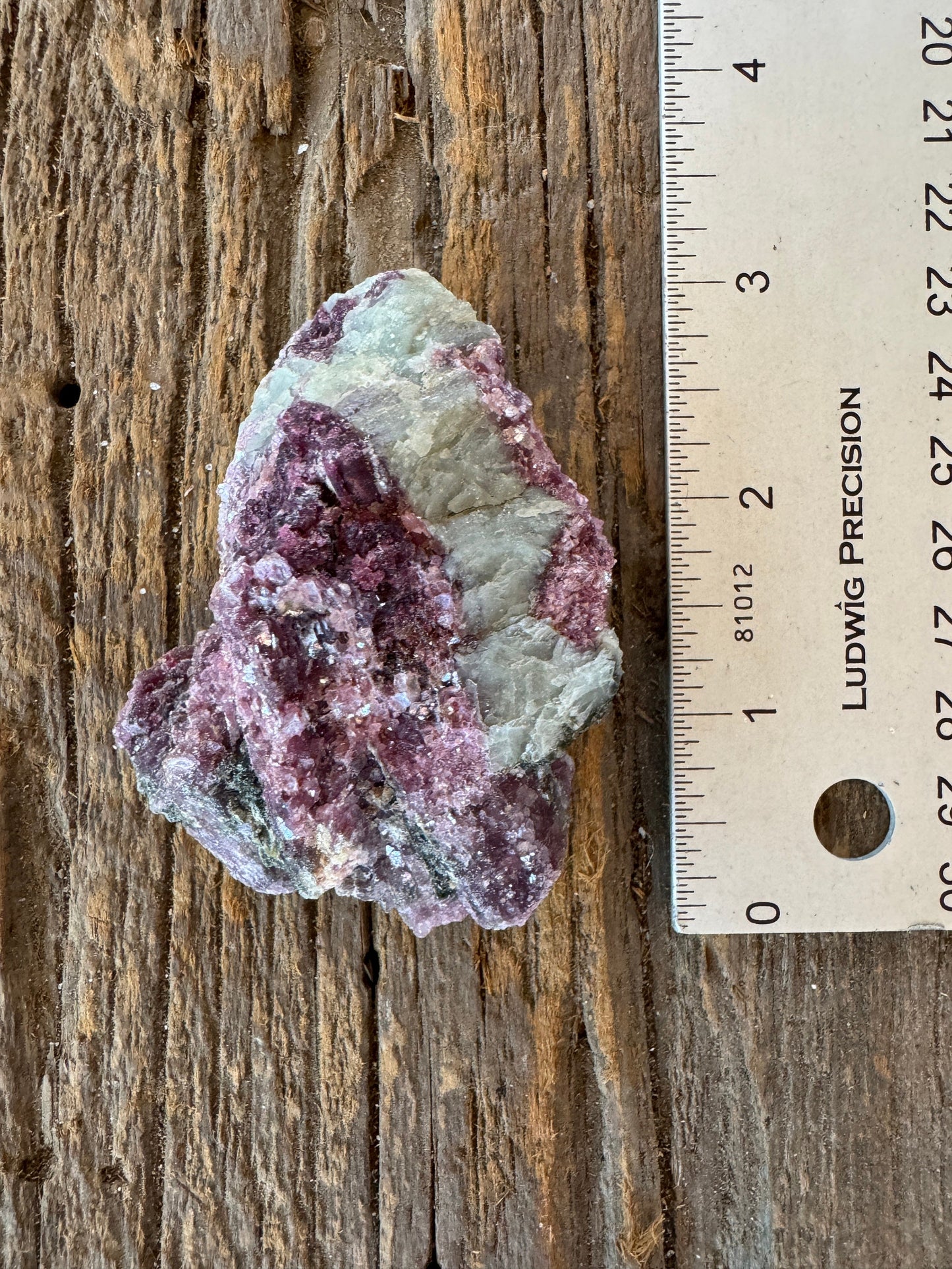 Beautiful Pink Lepidolite with Blue Clevlandite and Quartz  Specimen From Minas Gerais Brazil  98.4g Mineral Crystal